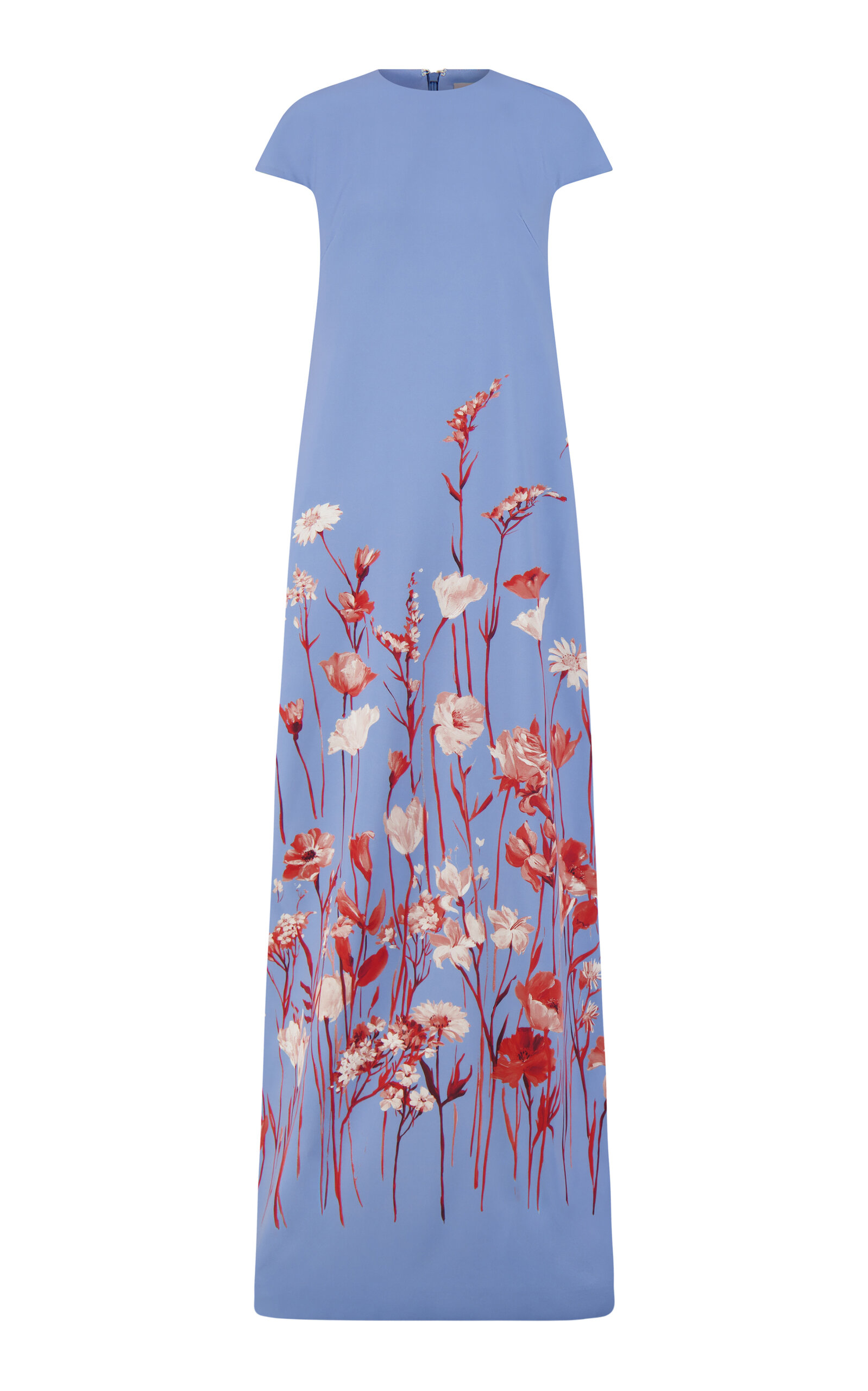 Lela Rose Augusta Floral Crepe Gown