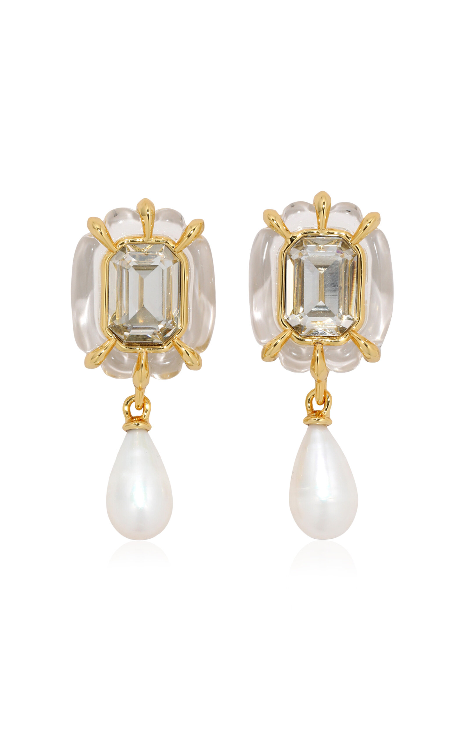 Alexis Bittar 14k Gold-plated Lucite Pearl Earrings