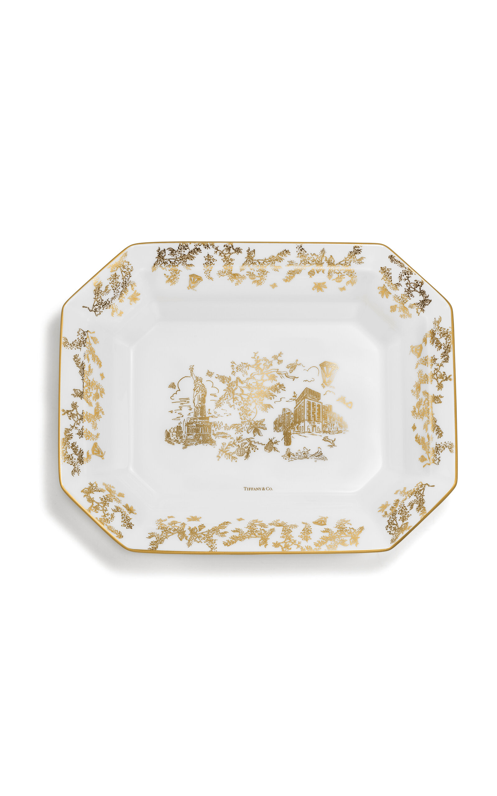 Tiffany & Co. Exclusive Toile China Platter - Metallic