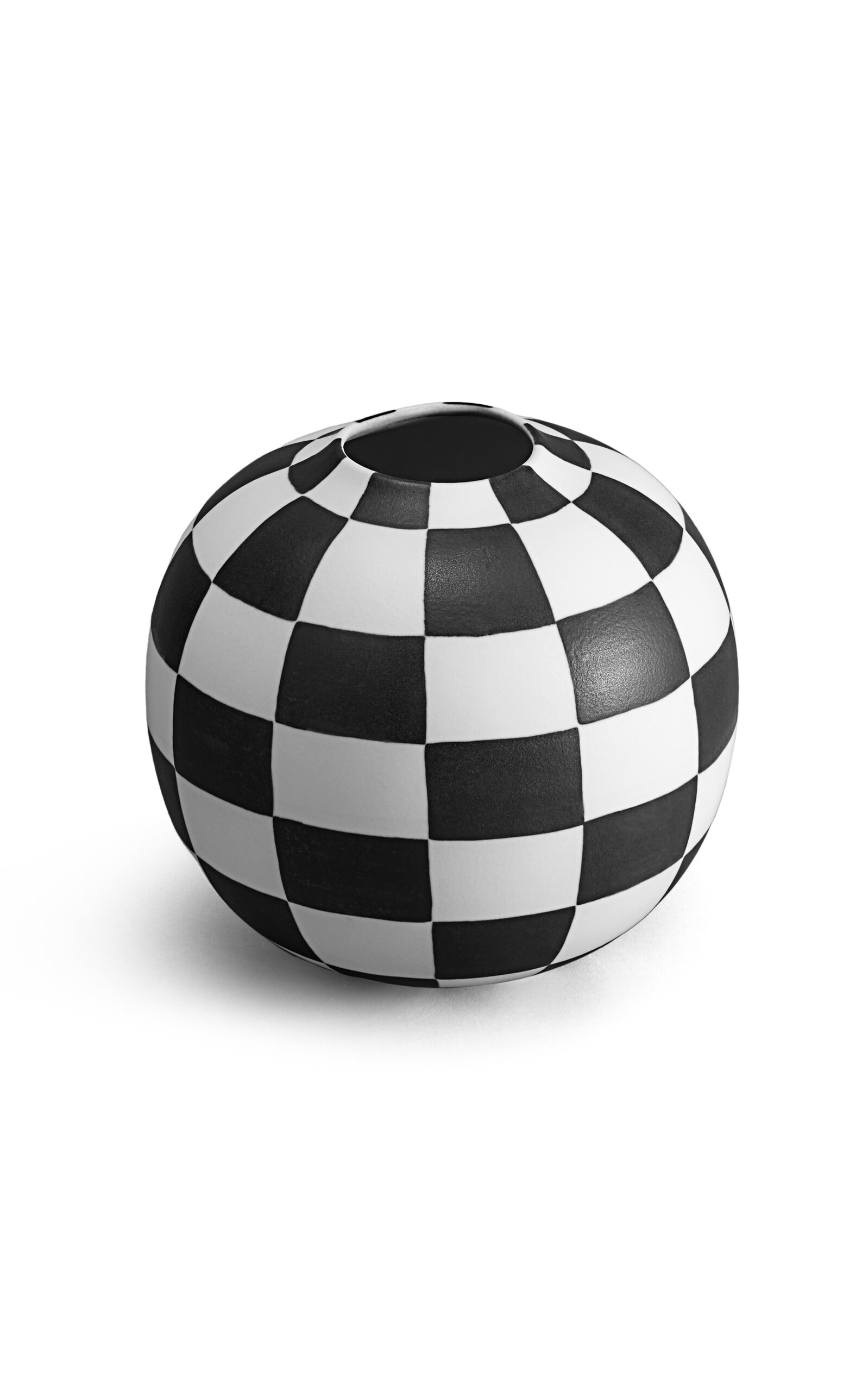 L'Objet Damier Small Vase - Black/white