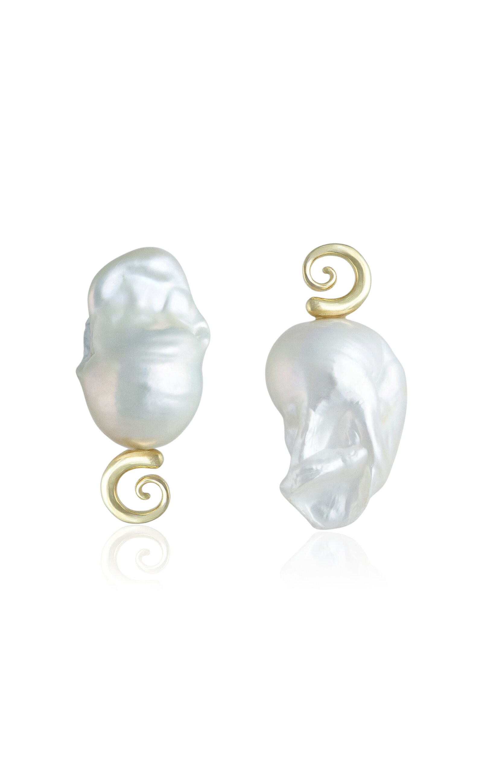 Ambelier 14K Yellow Gold Columba White Earrings - White - OS - Only At Moda Operandi