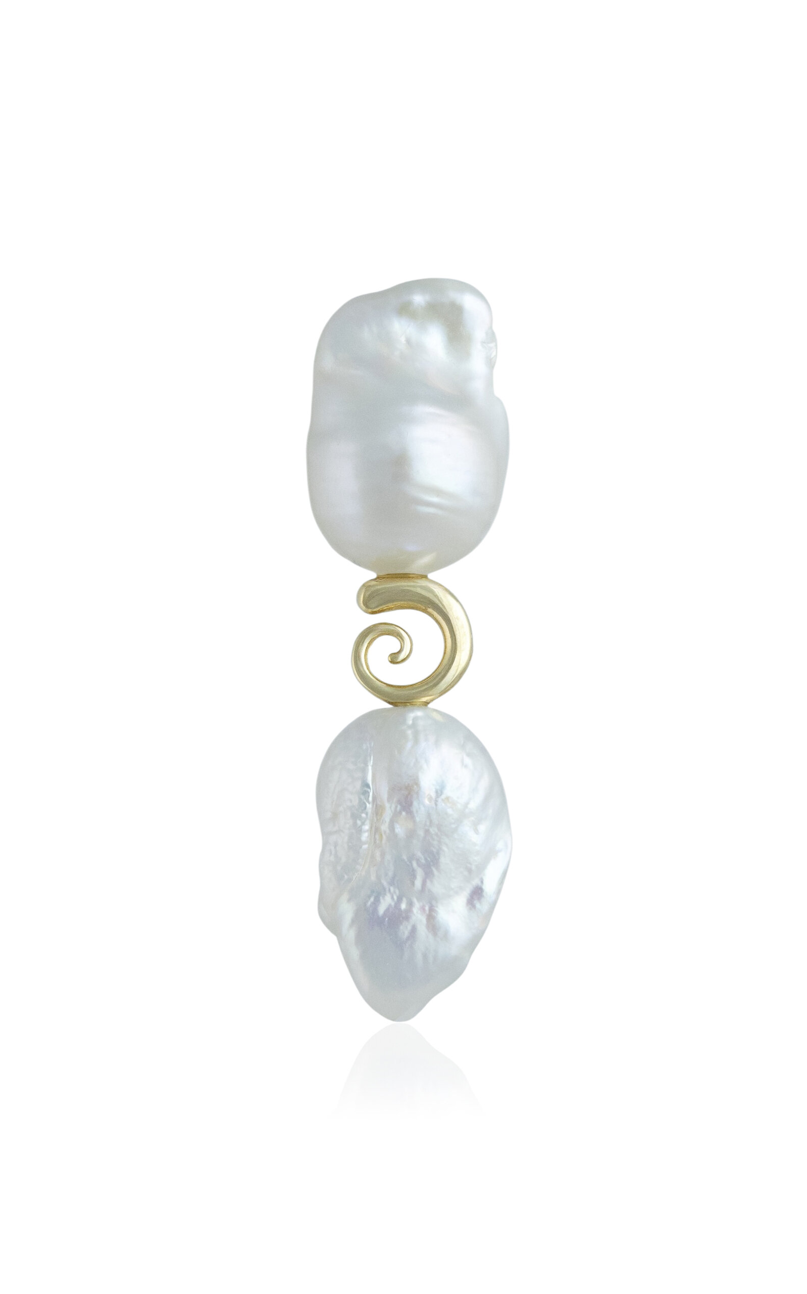 Ambelier 14K Yellow Gold Pavo White Single Earring - White - OS - Only At Moda Operandi