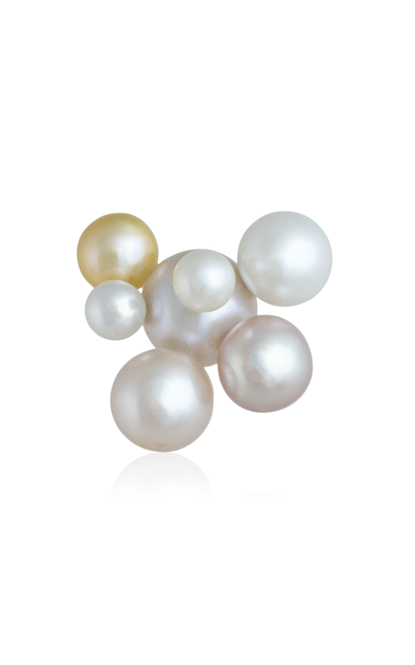 Ambelier 14k Yellow Gold Sculptor Colourful Single Earring In Multi