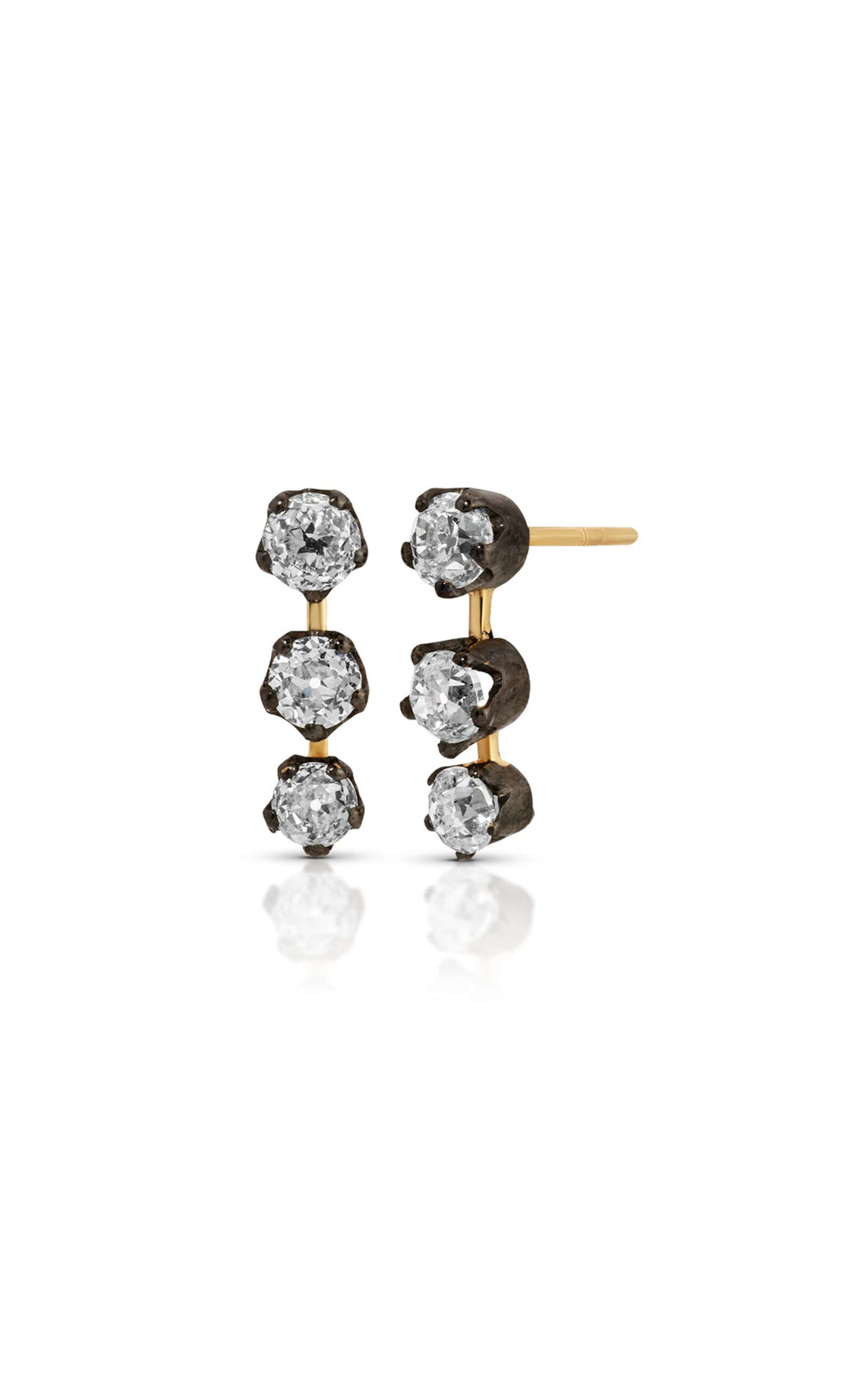 Jenna Blake - Victorian Fringe 14K Yellow Gold Diamond Earrings - Black - OS - Moda Operandi - Gifts For Her