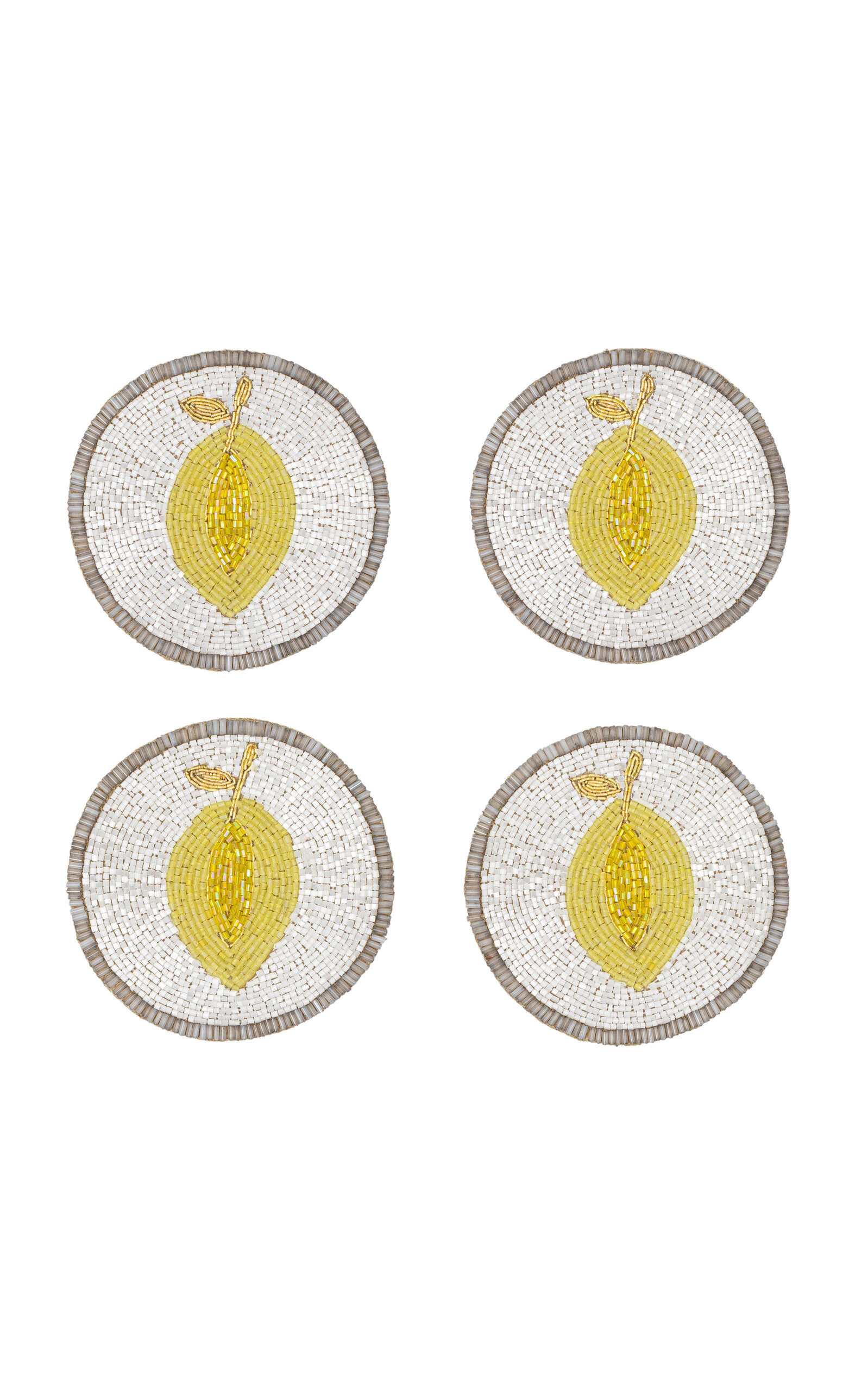 Joanna Buchanan Set-of-Four Lemon Coasters - Yellow