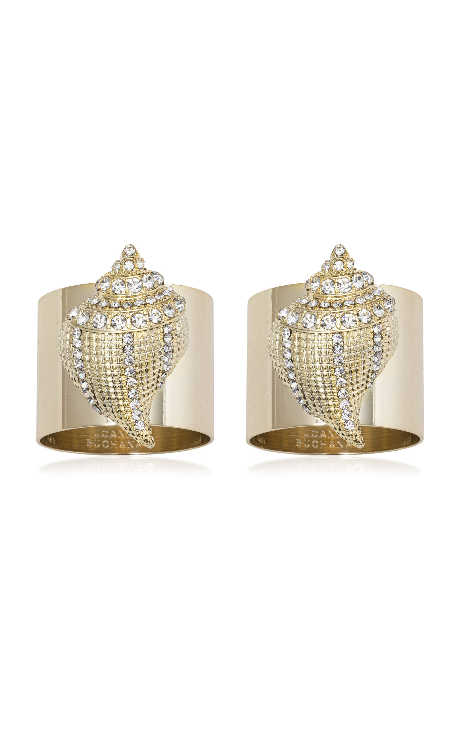 Joanna Buchanan Set-of-Two Sparkle Shell Napkin Rings - Gold