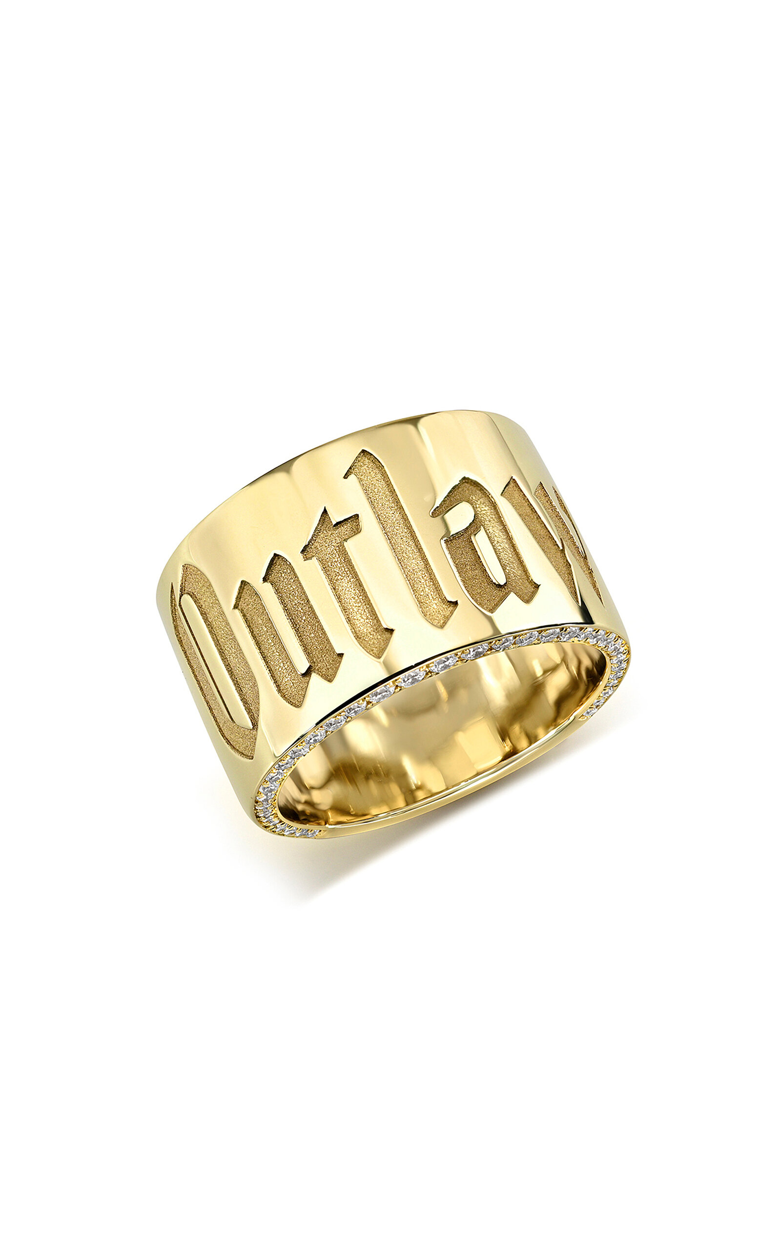 DRU. - Outlaw Cigar 14K Yellow Gold Diamond Ring - Gold - US 5.5 - Moda Operandi - Gifts For Her