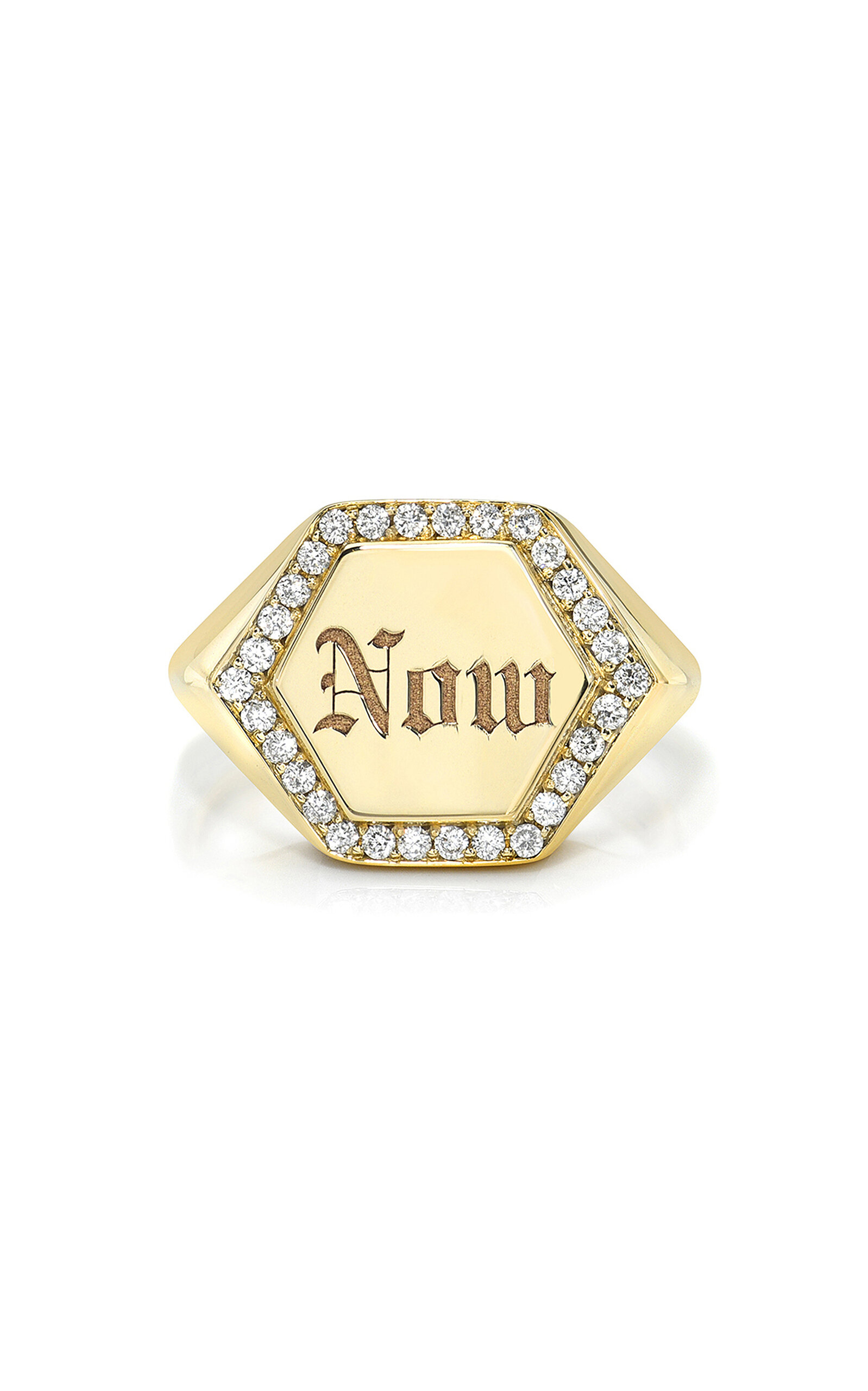 DRU. - Now Signet 14K Yellow Gold Diamond Ring - Gold - US 8 - Moda Operandi - Gifts For Her