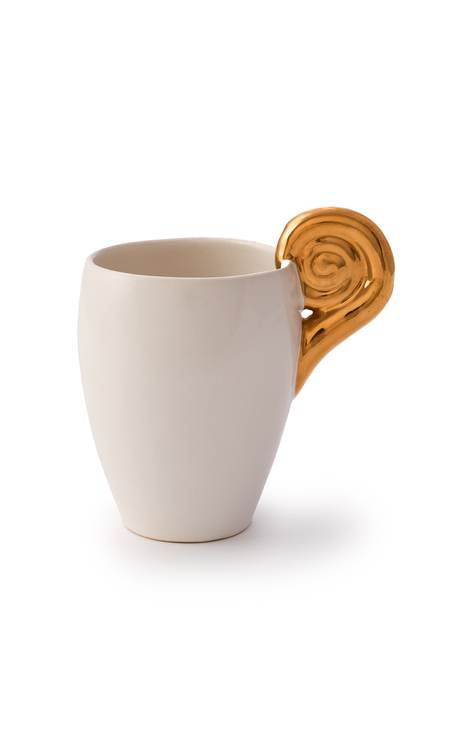 Ambelier Aries White Cup With Golden Horn - Multi
