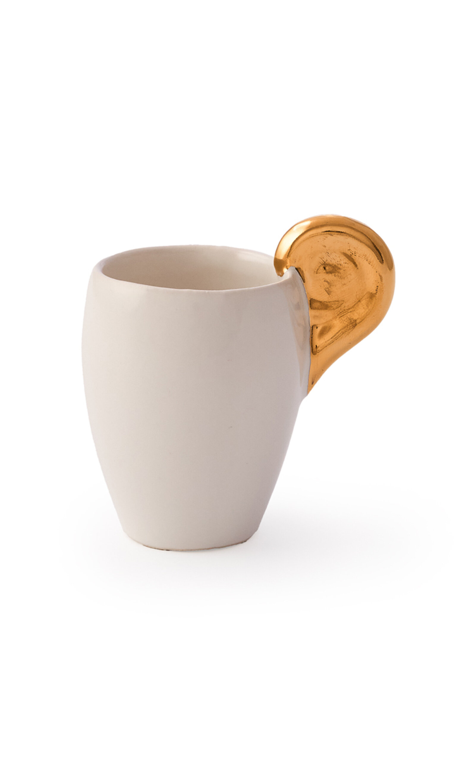 Ambelier Aries White Espresso Cup With Golded Horn - Multi