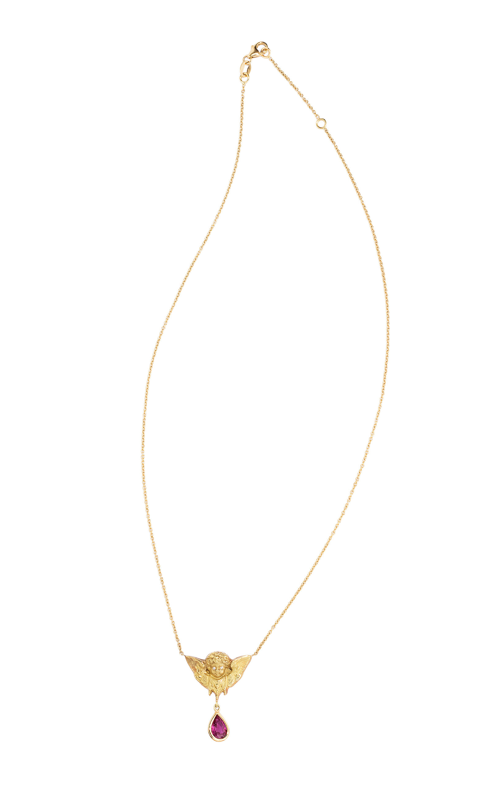 Renato Cipullo Amorini Amorini 18k Yellow Gold; Diamond And Ruby Necklace In Gold