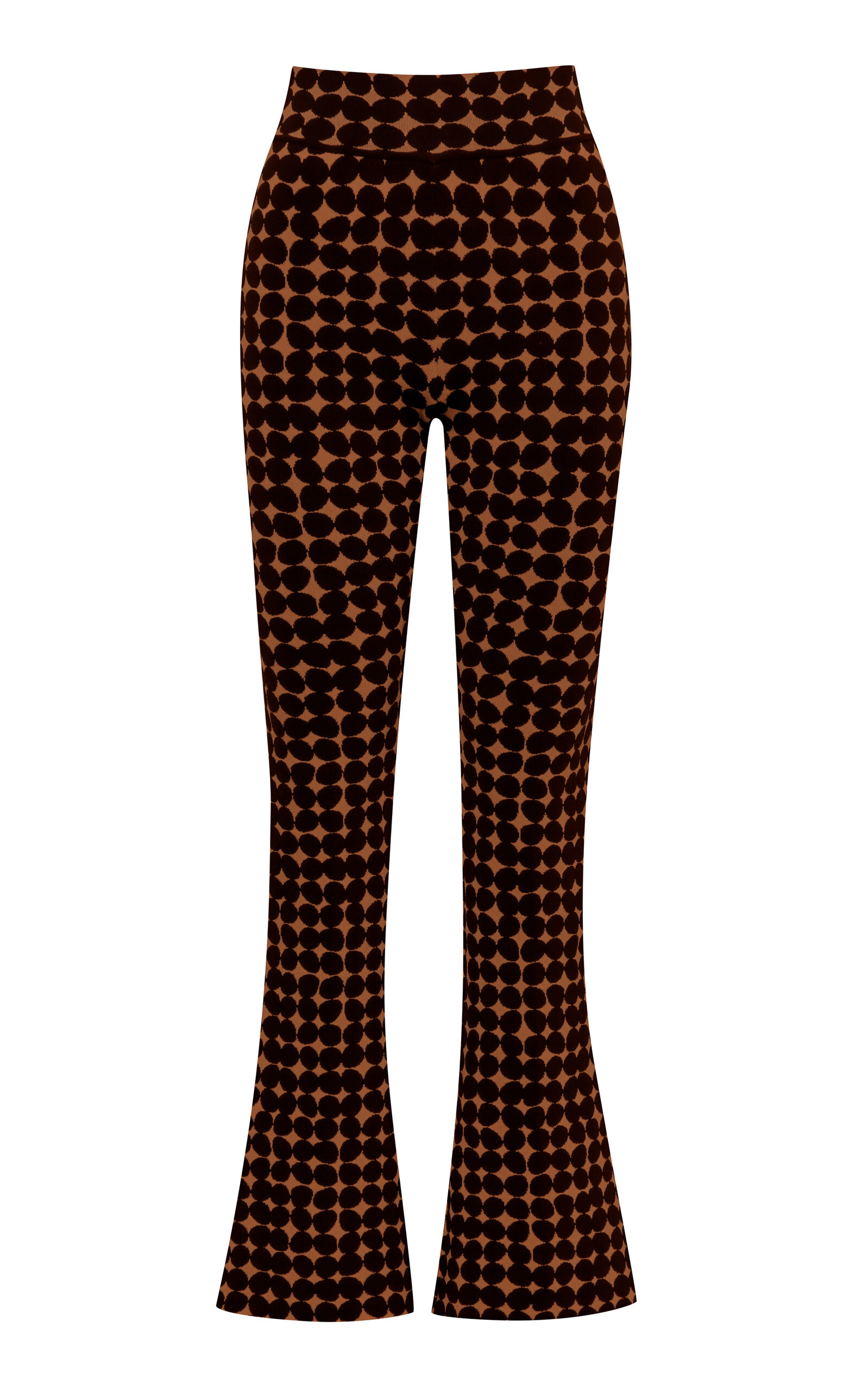 Pepa Pombo Nero Printed Flared Pants In Brown