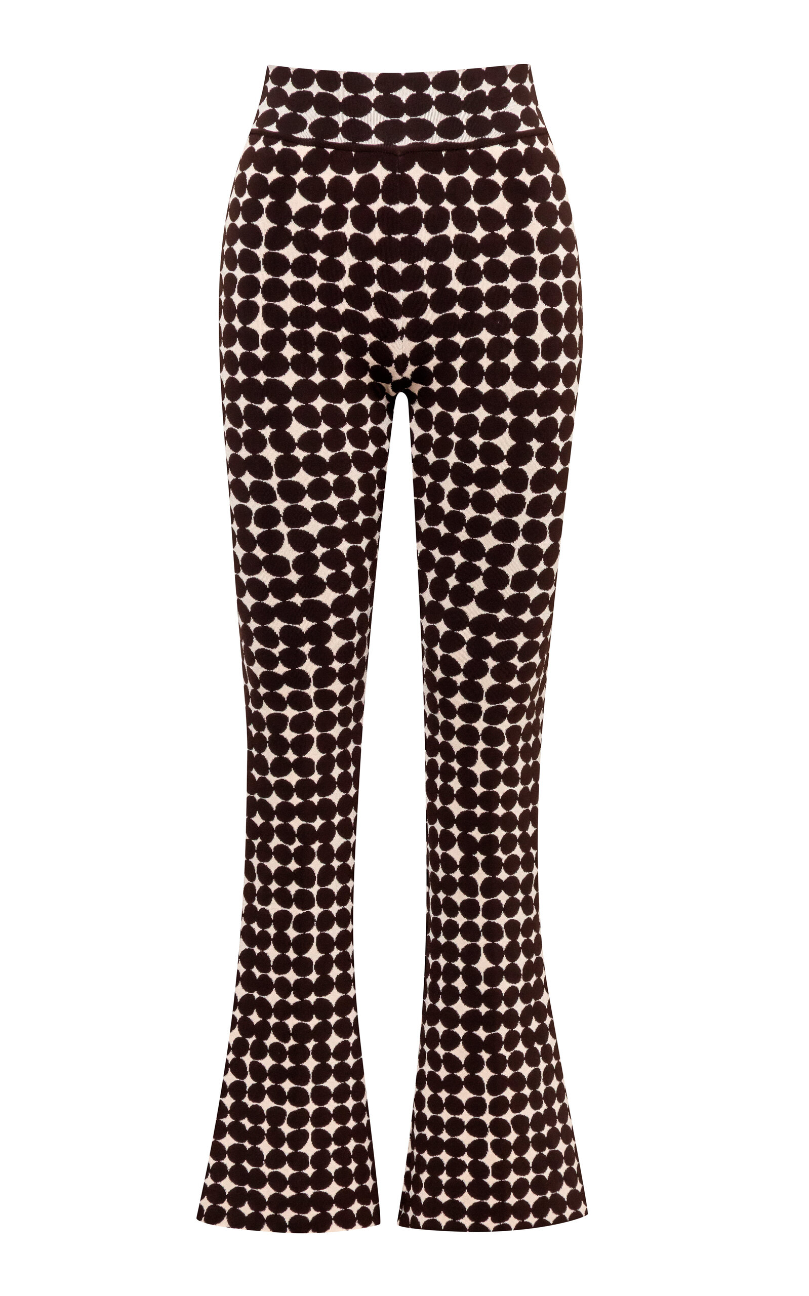 Pepa Pombo Nero Printed Flared Pants In Brown