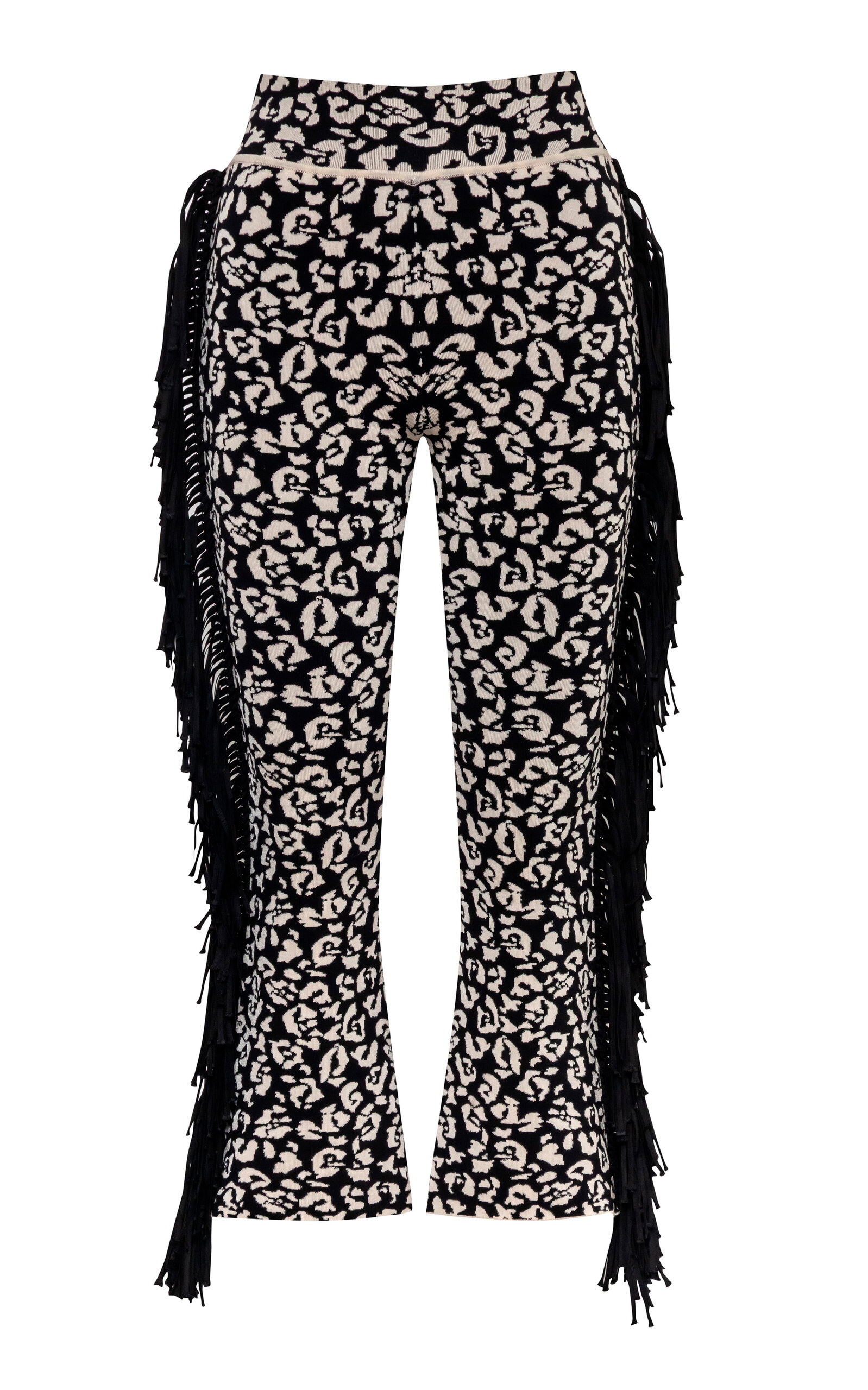 Pepa Pombo Eli Fringed Wide-leg Pants In Black