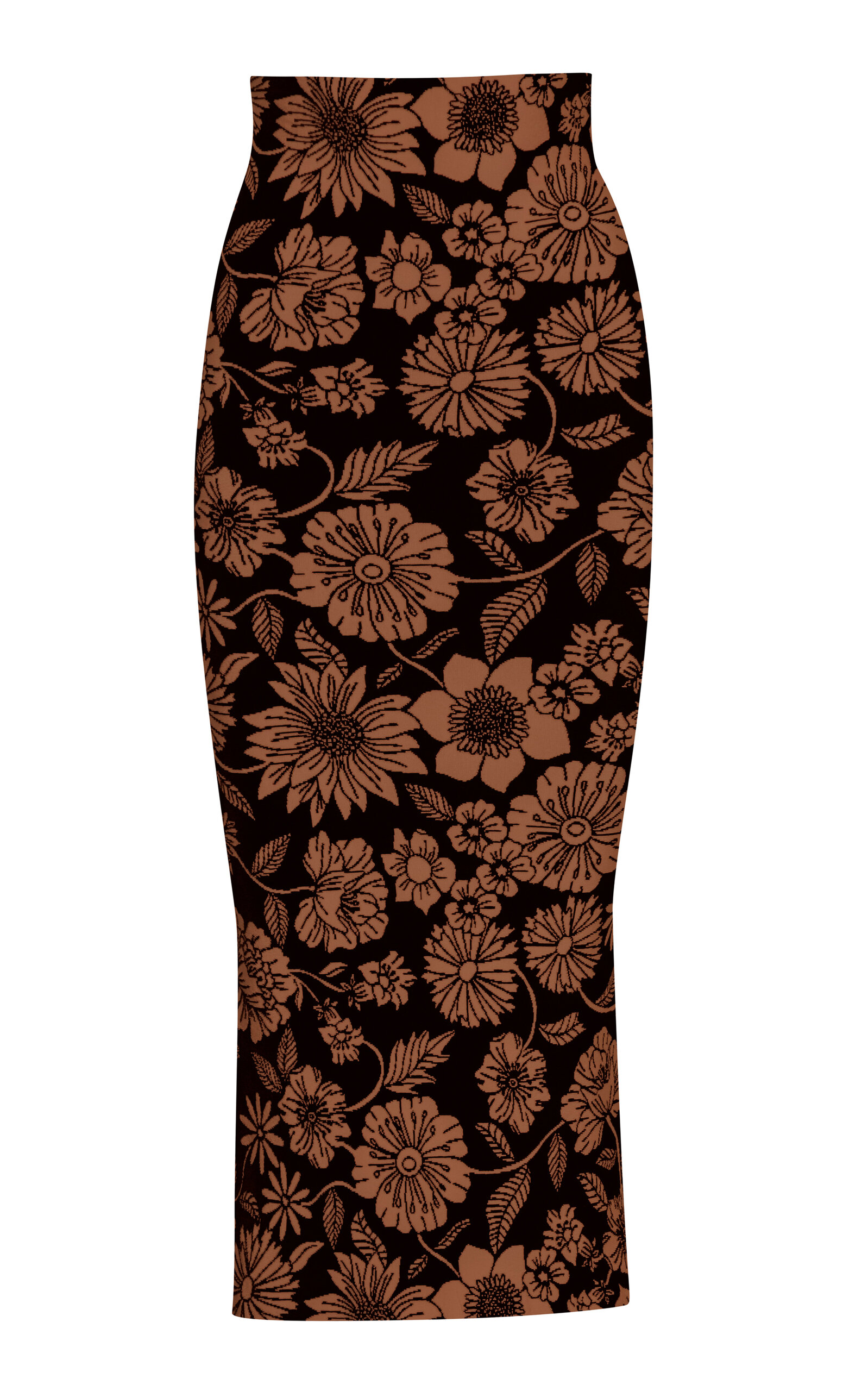 Pepa Pombo Adelyn Floral Midi Skirt - Black