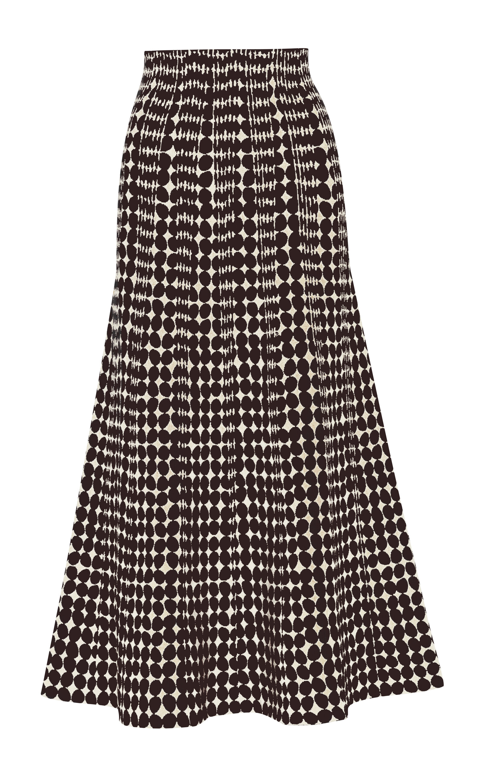 Pepa Pombo Simona Printed Midi Skirt - Ivory