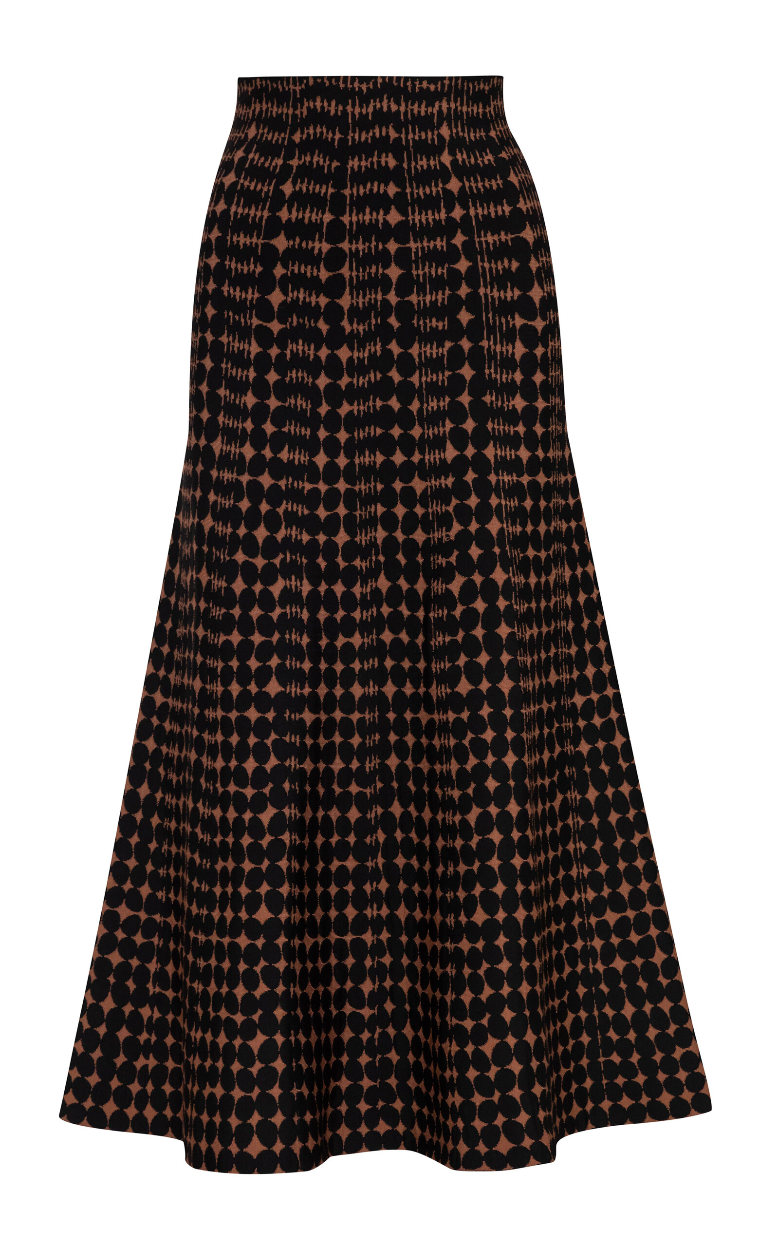 Pepa Pombo Simona Printed Midi Skirt In Brown