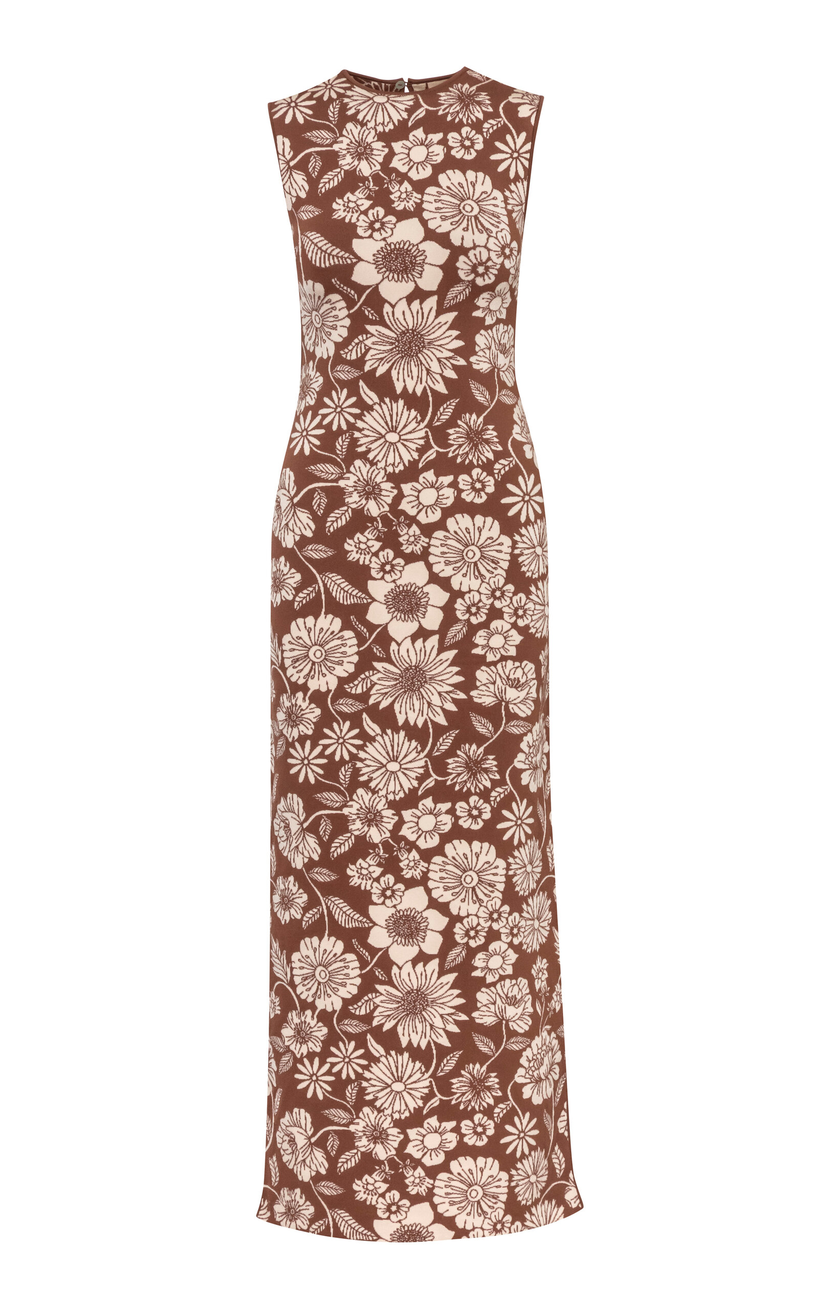 Pepa Pombo Solea Printed Maxi Dress In Brown