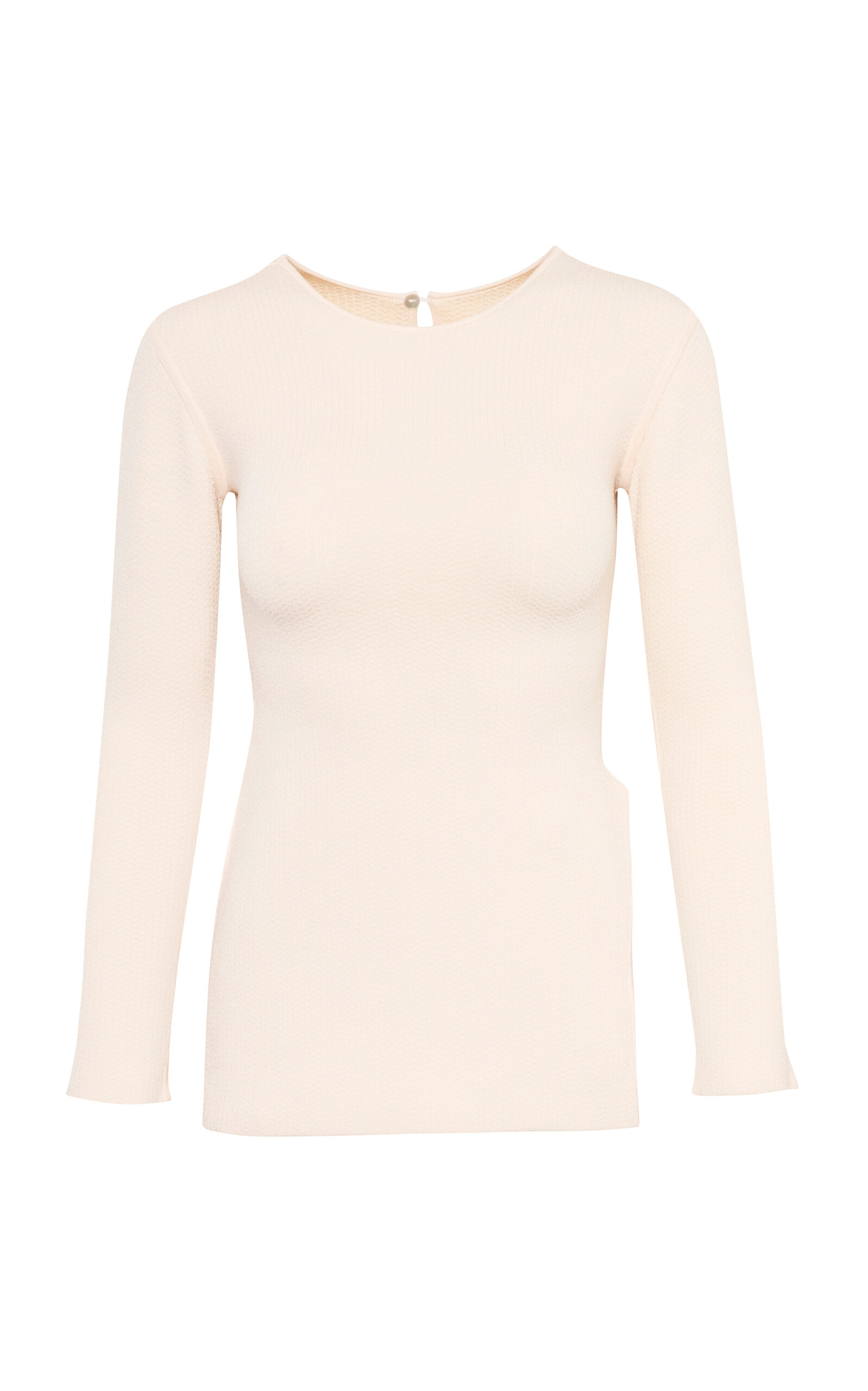 Pepa Pombo Bora Side-slit Top In Neutral