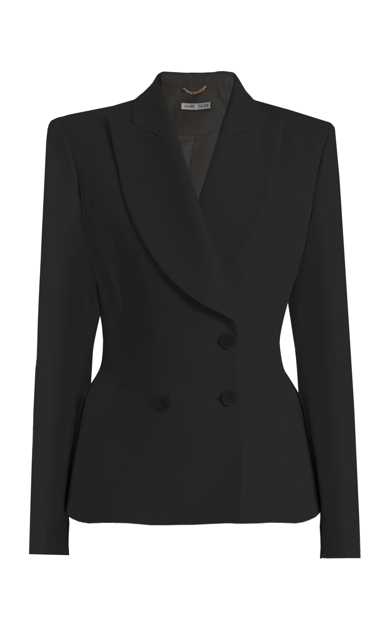 Amir Taghi Dottie Silk-wool Blazer In Black