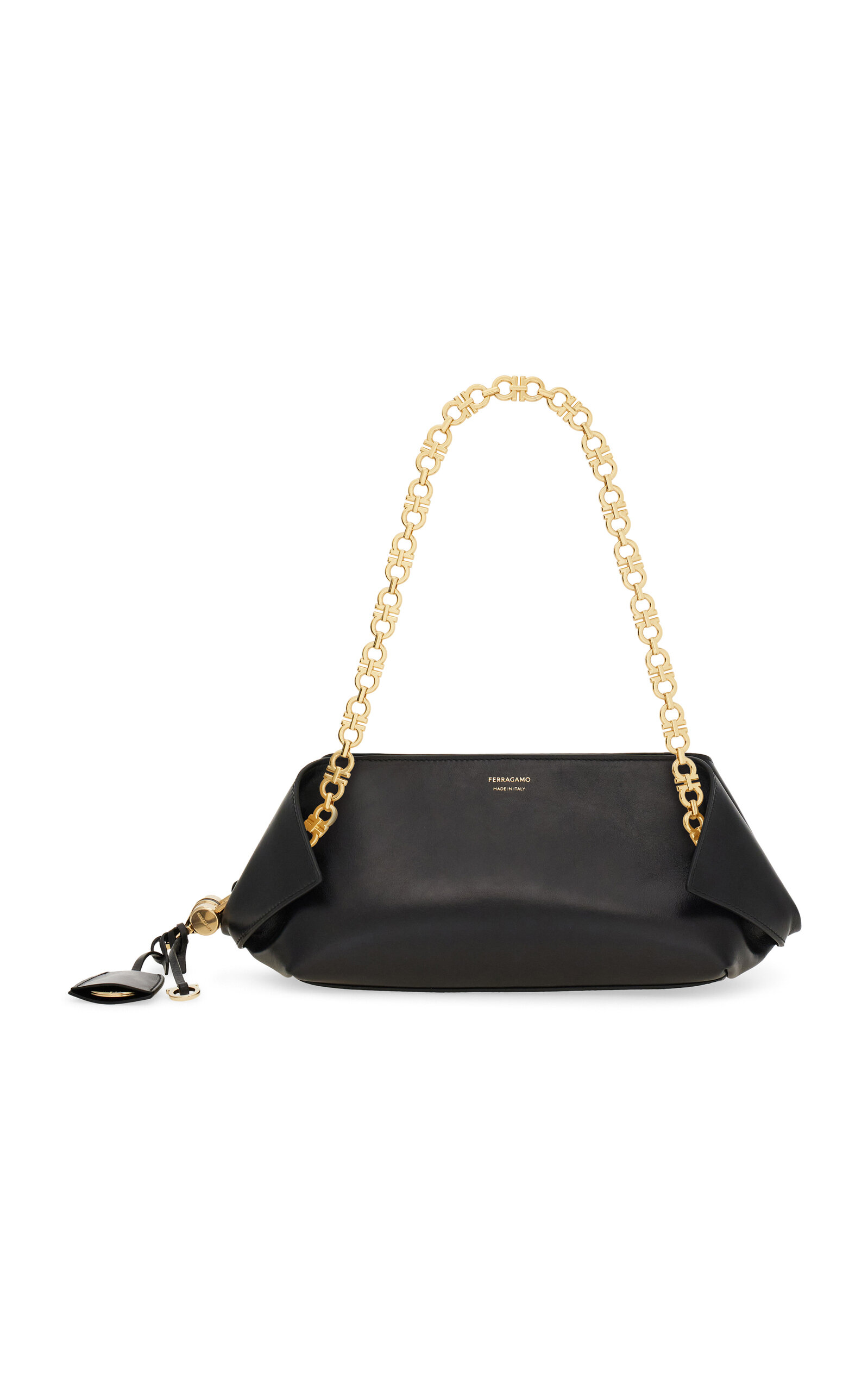 Ferragamo Scarf Chain Leather Shoulder Bag - Moda Operandi