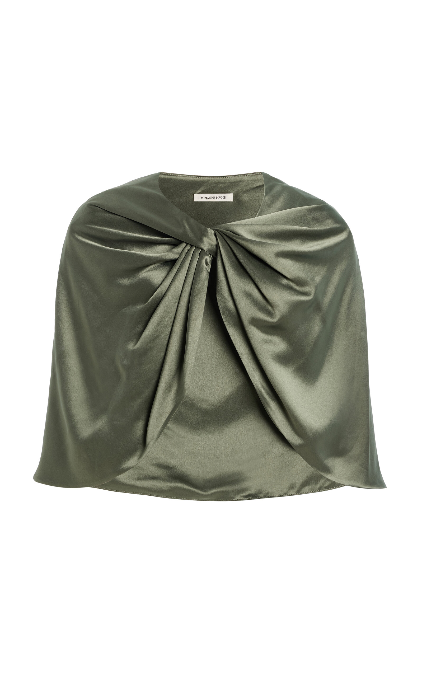 By Malene Birger Pinlos Draped Satin Cape