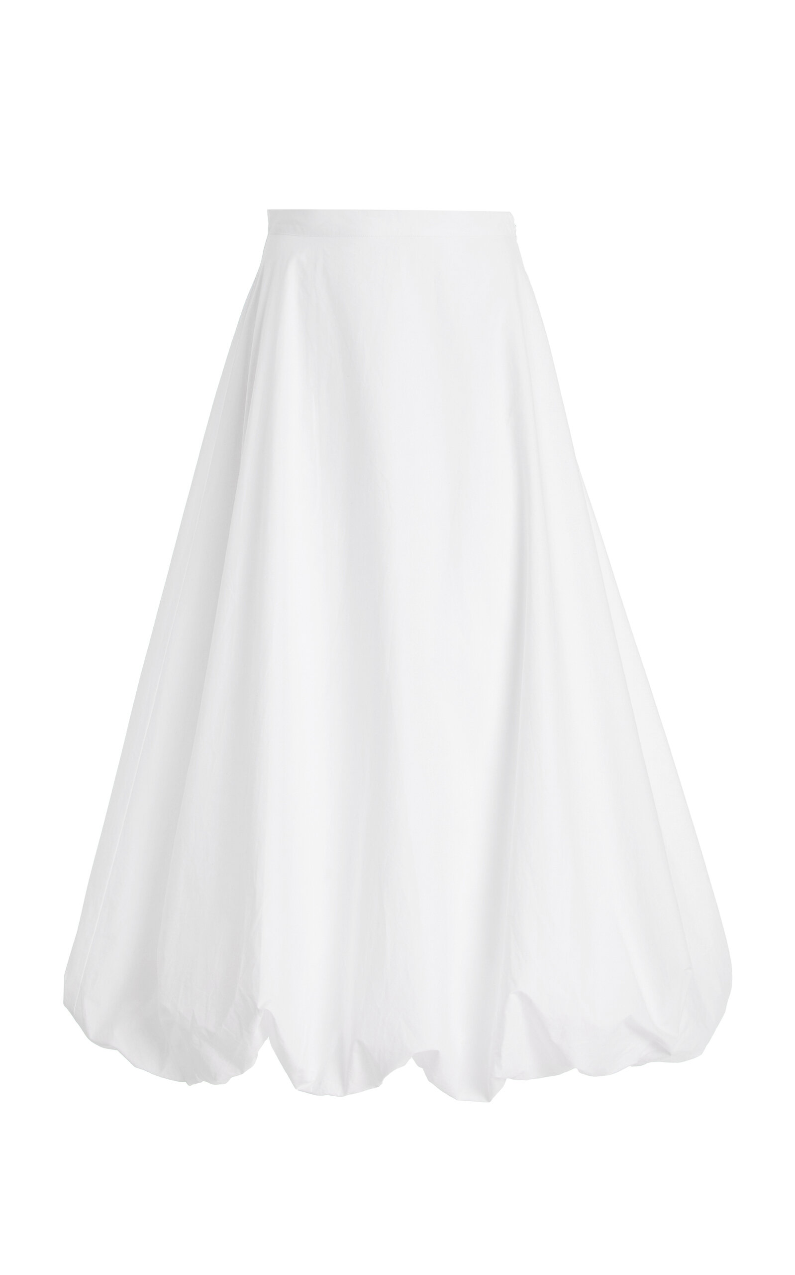 By Malene Birger Aubrey Bubble Organic Cotton Midi Skirt In White