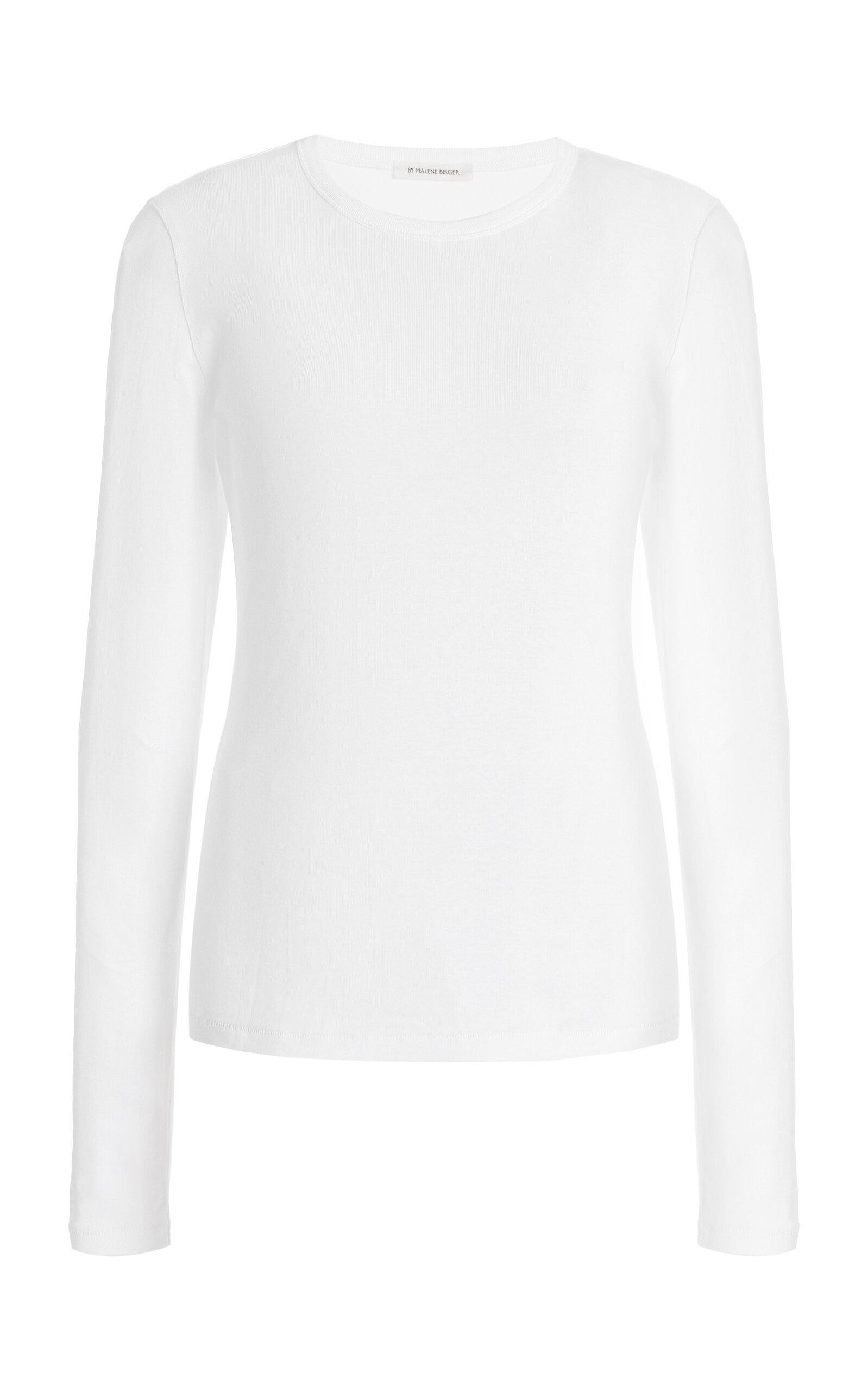 By Malene Birger Brita Long-Sleeve Cotton T-Shirt - White - XS