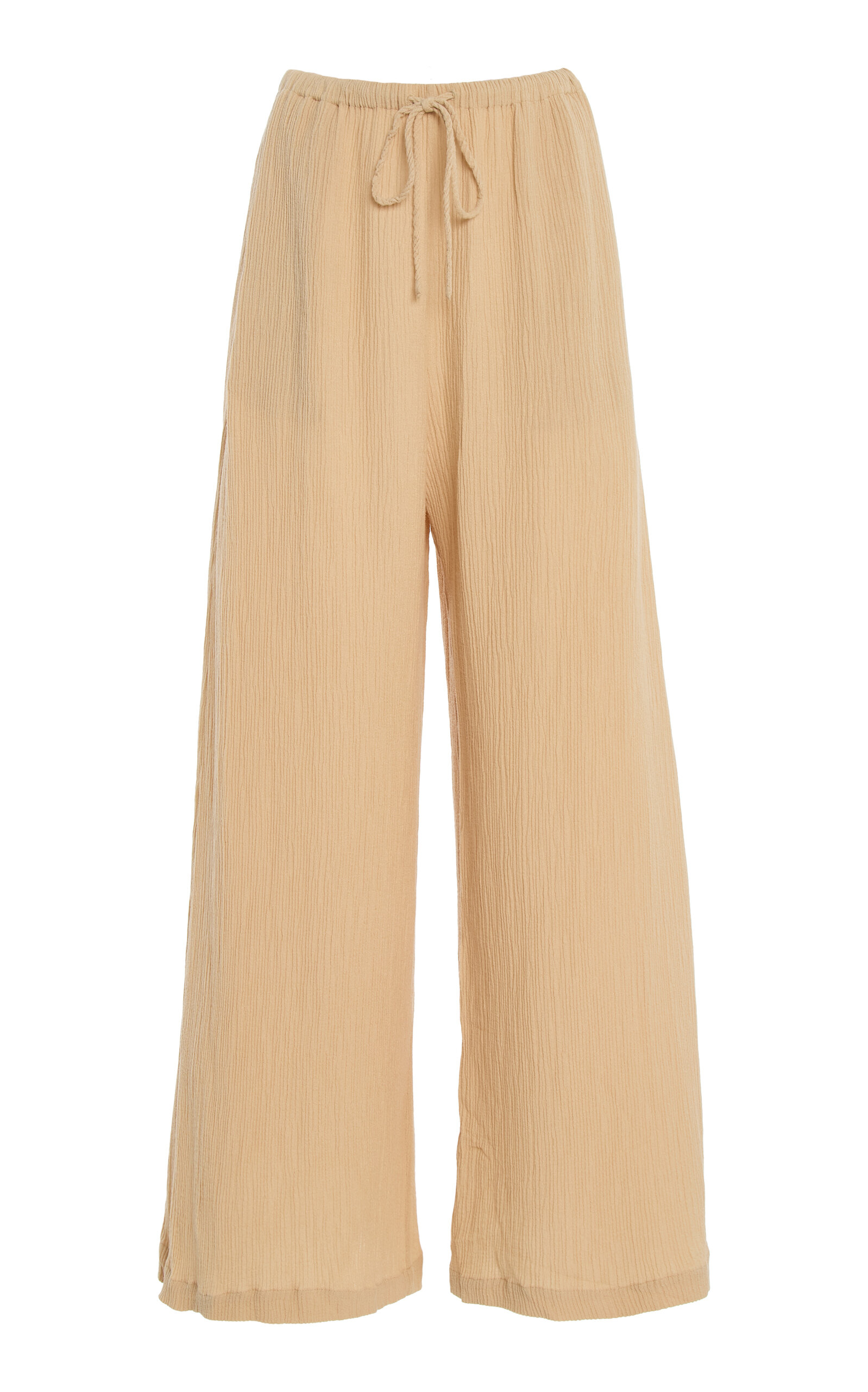 By Malene Birger Pisca Tie-detailed Wide-leg Pants In Neutral