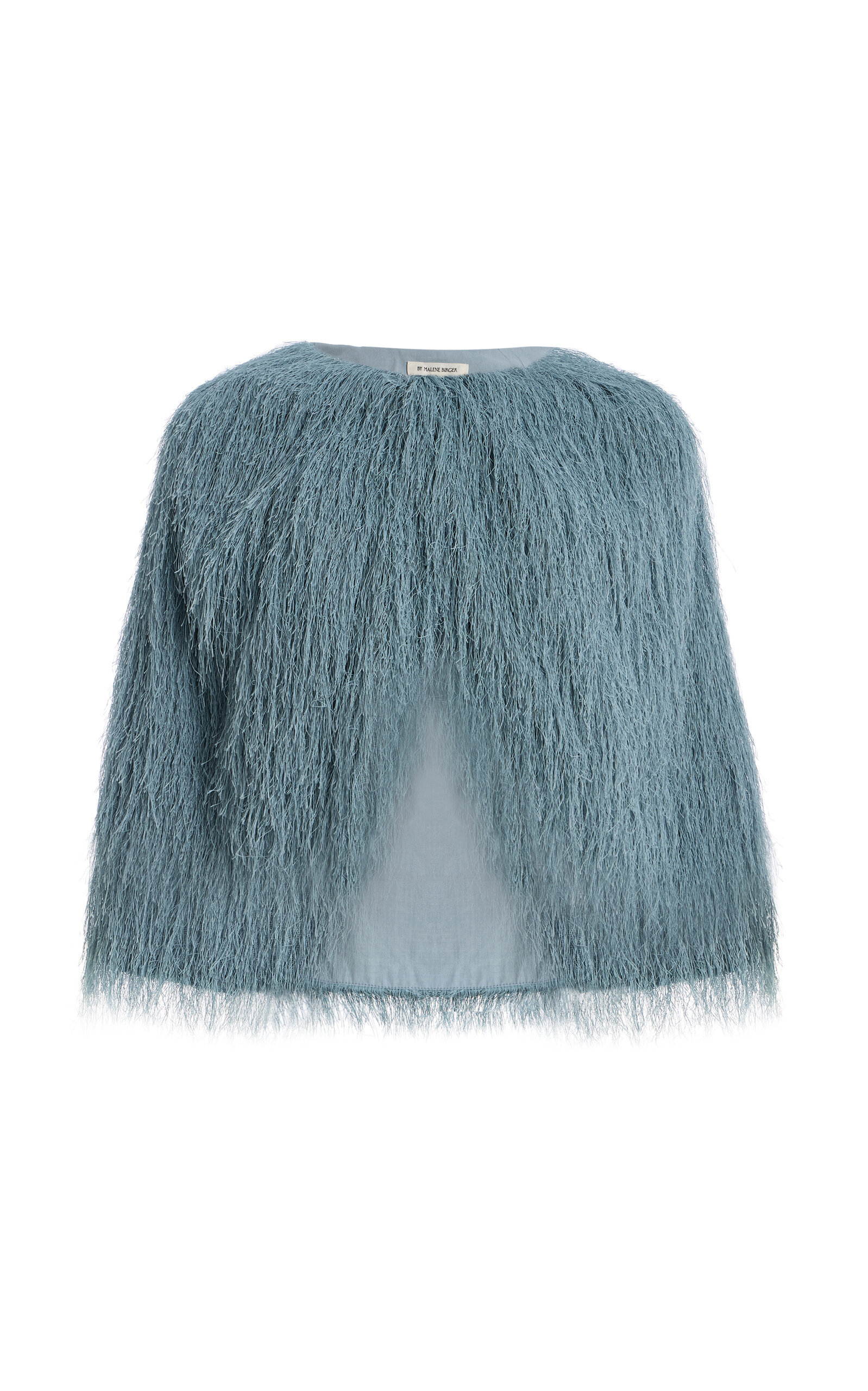 By Malene Birger Pinla Fringed Cape Top In Blue