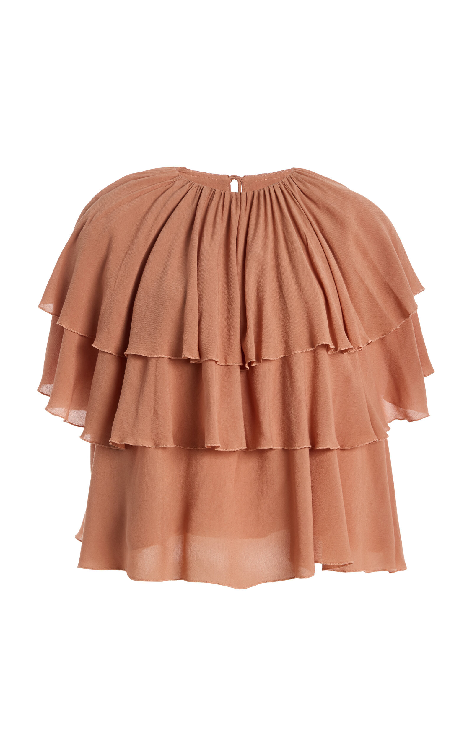 By Malene Birger Nina Tiered-ruffle Top In Pink