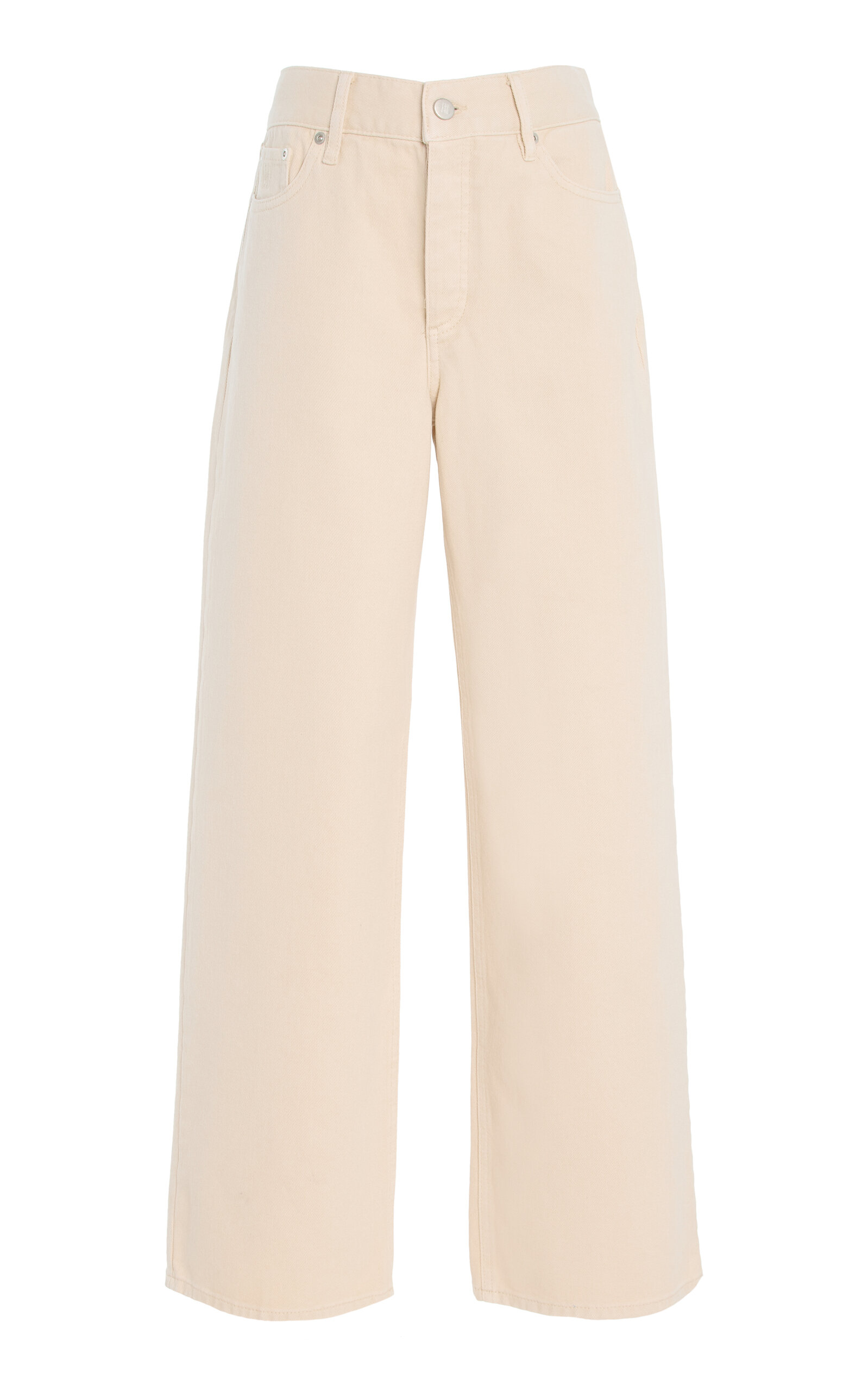 By Malene Birger Vinola Mid-Rise Denim Straight-Leg Pants - Off-White