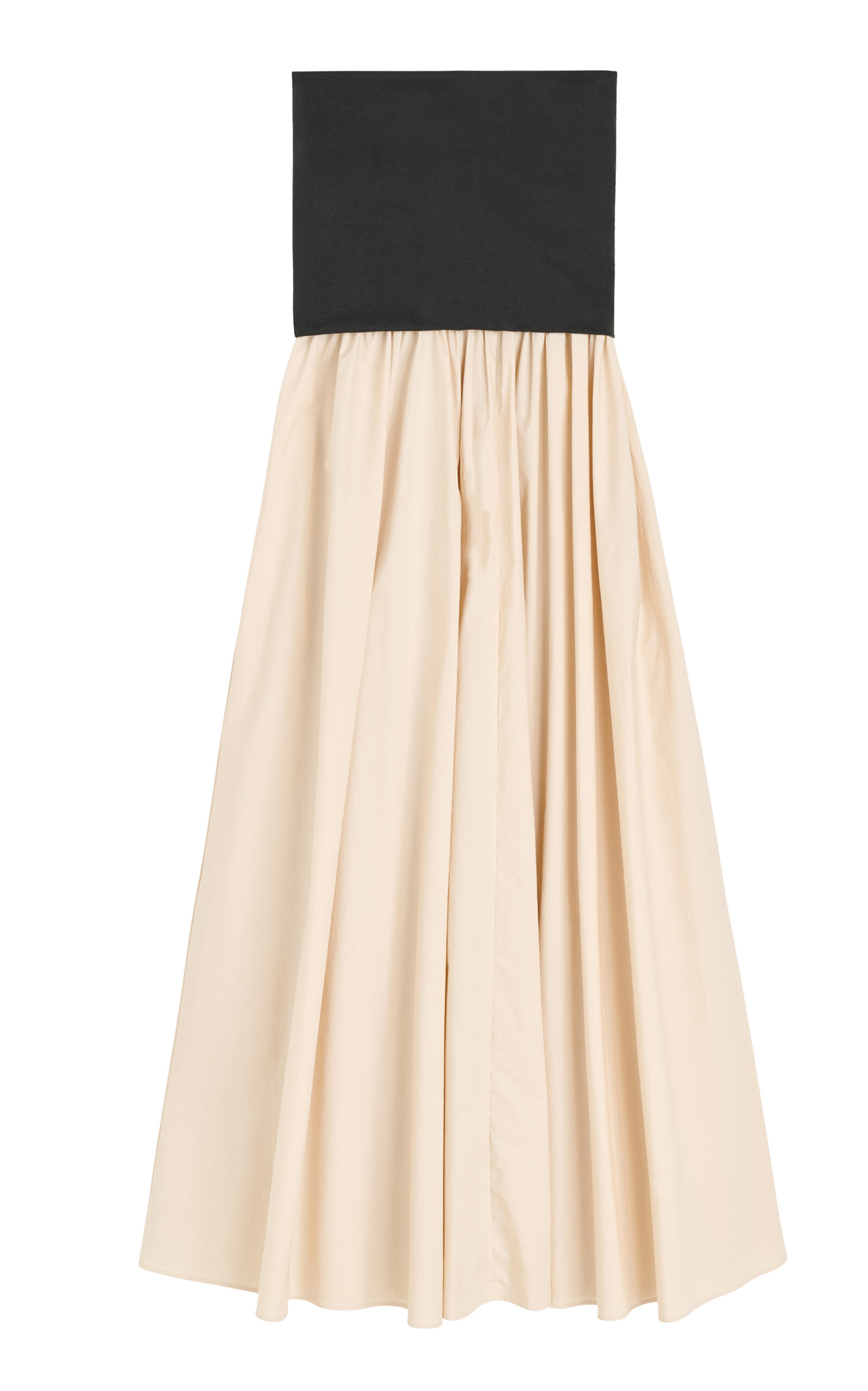 By Malene Birger Marc Strapless Cotton Midi Dress - Black/white