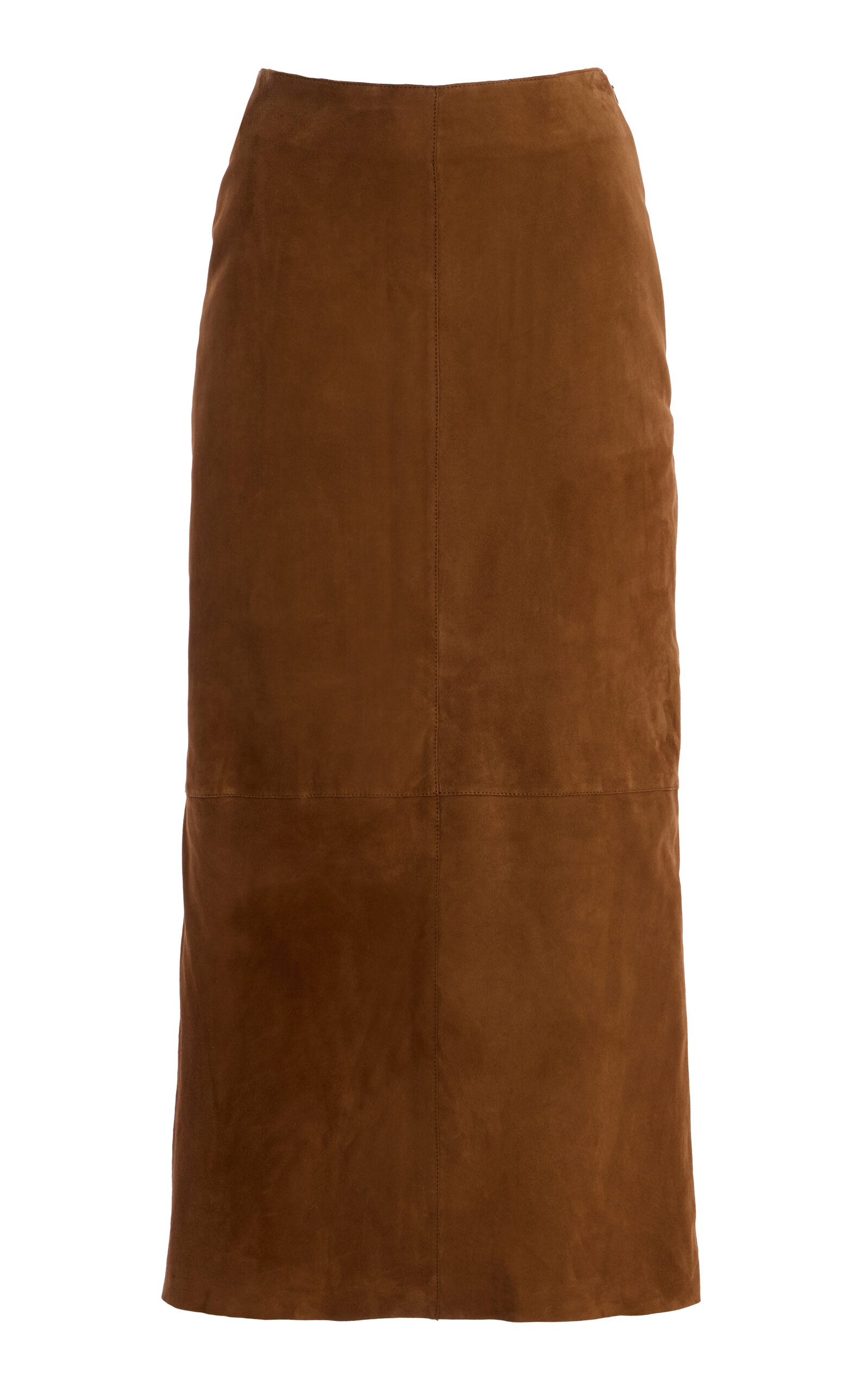 By Malene Birger Palomie Suede Midi Skirt In Brown