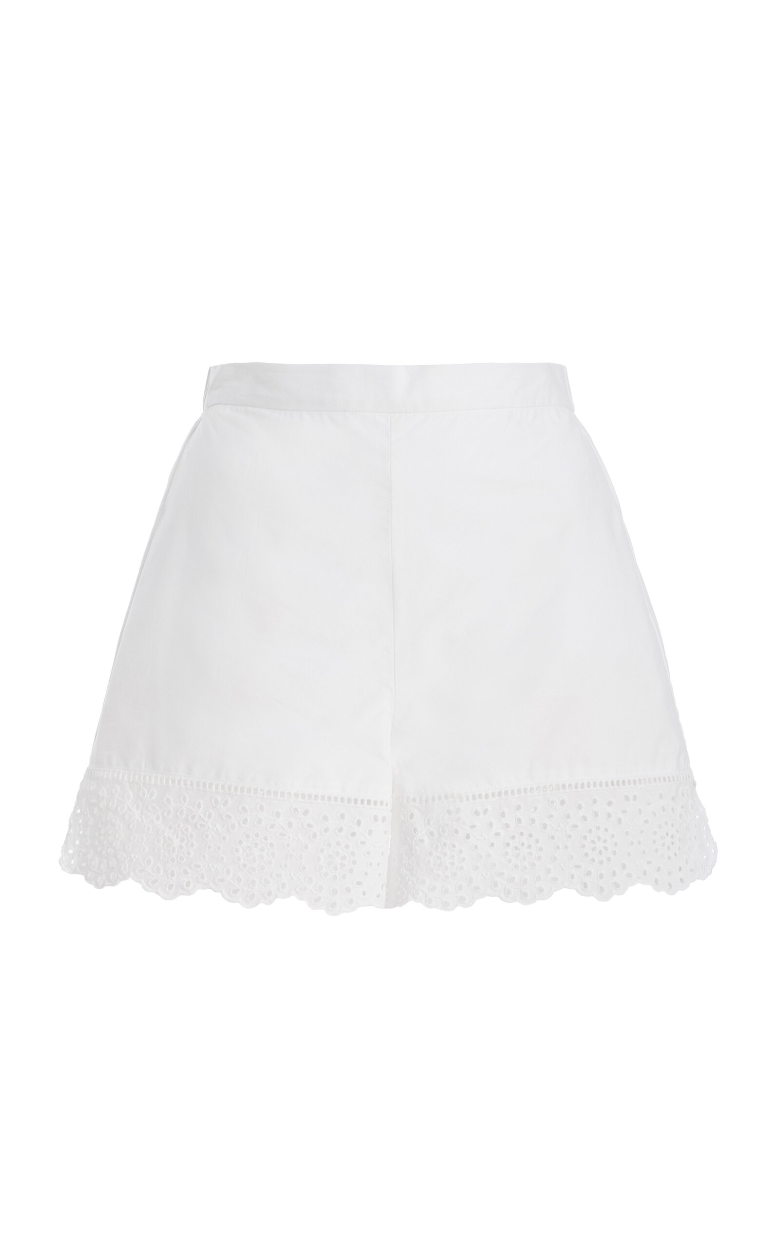 By Malene Birger Greta Eyelet Cotton Shorts In White