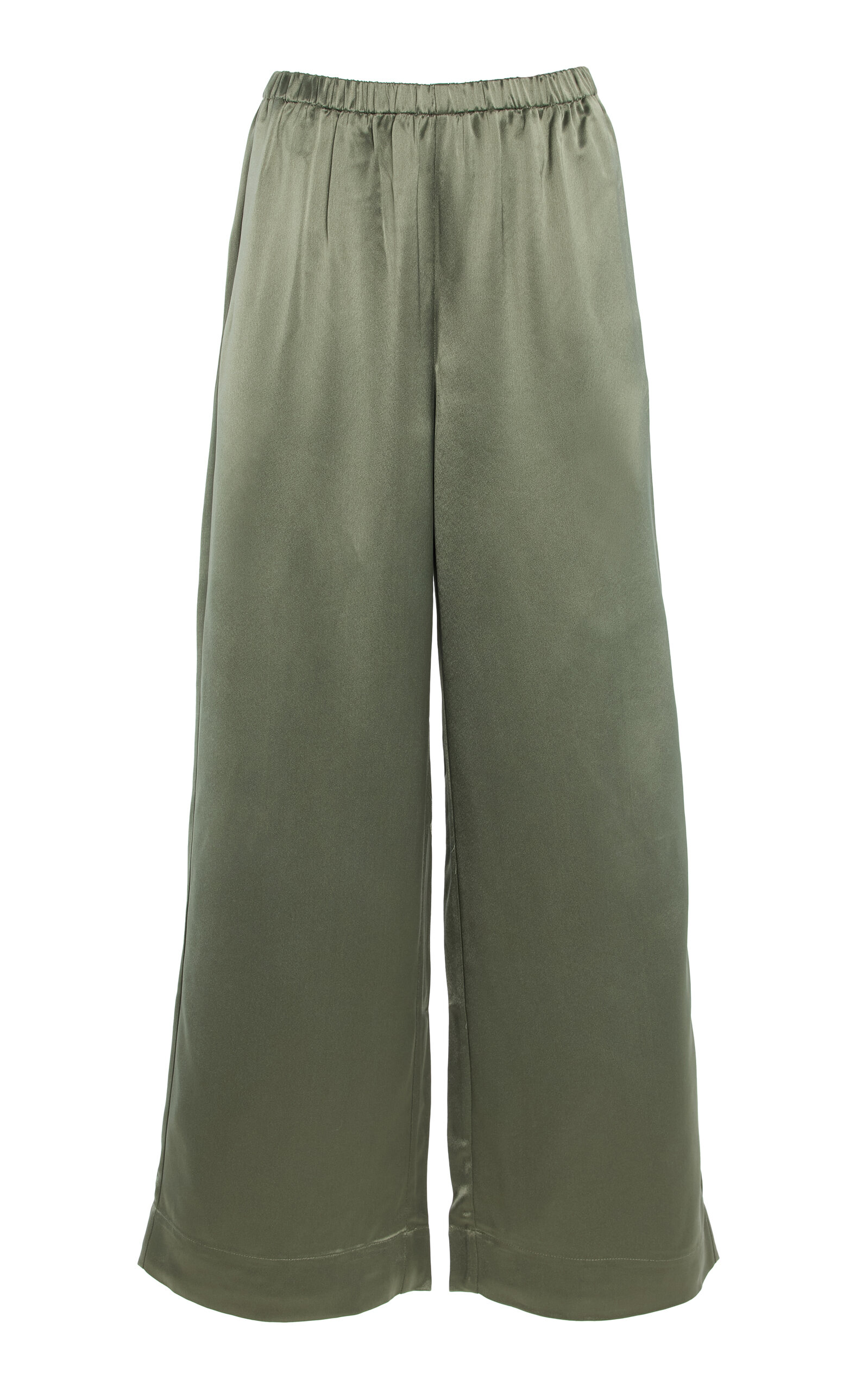 By Malene Birger Cabello Mid-rise Wide-leg Pants In Green