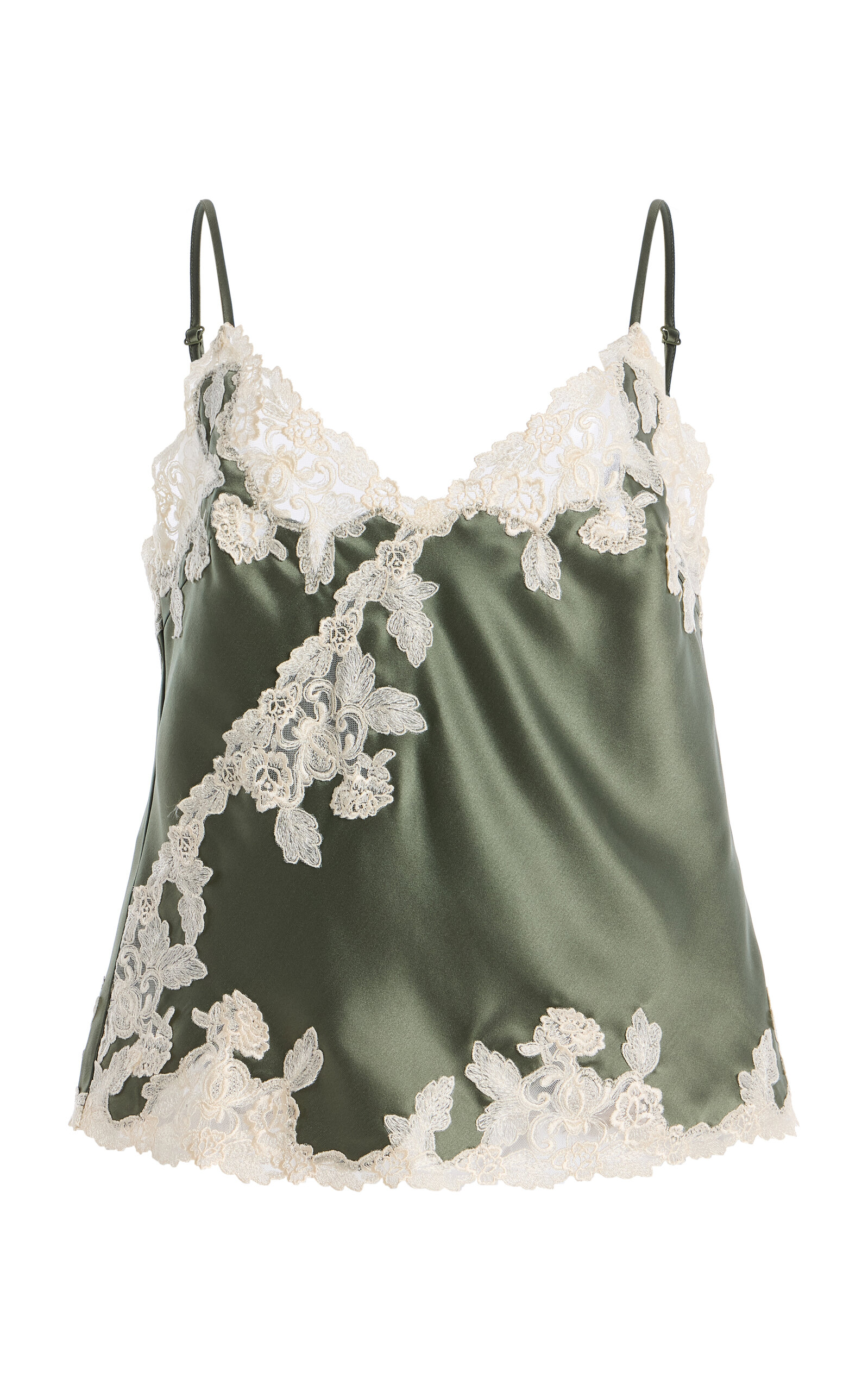 By Malene Birger Madeleine Lace-Trimmed Satin Cami