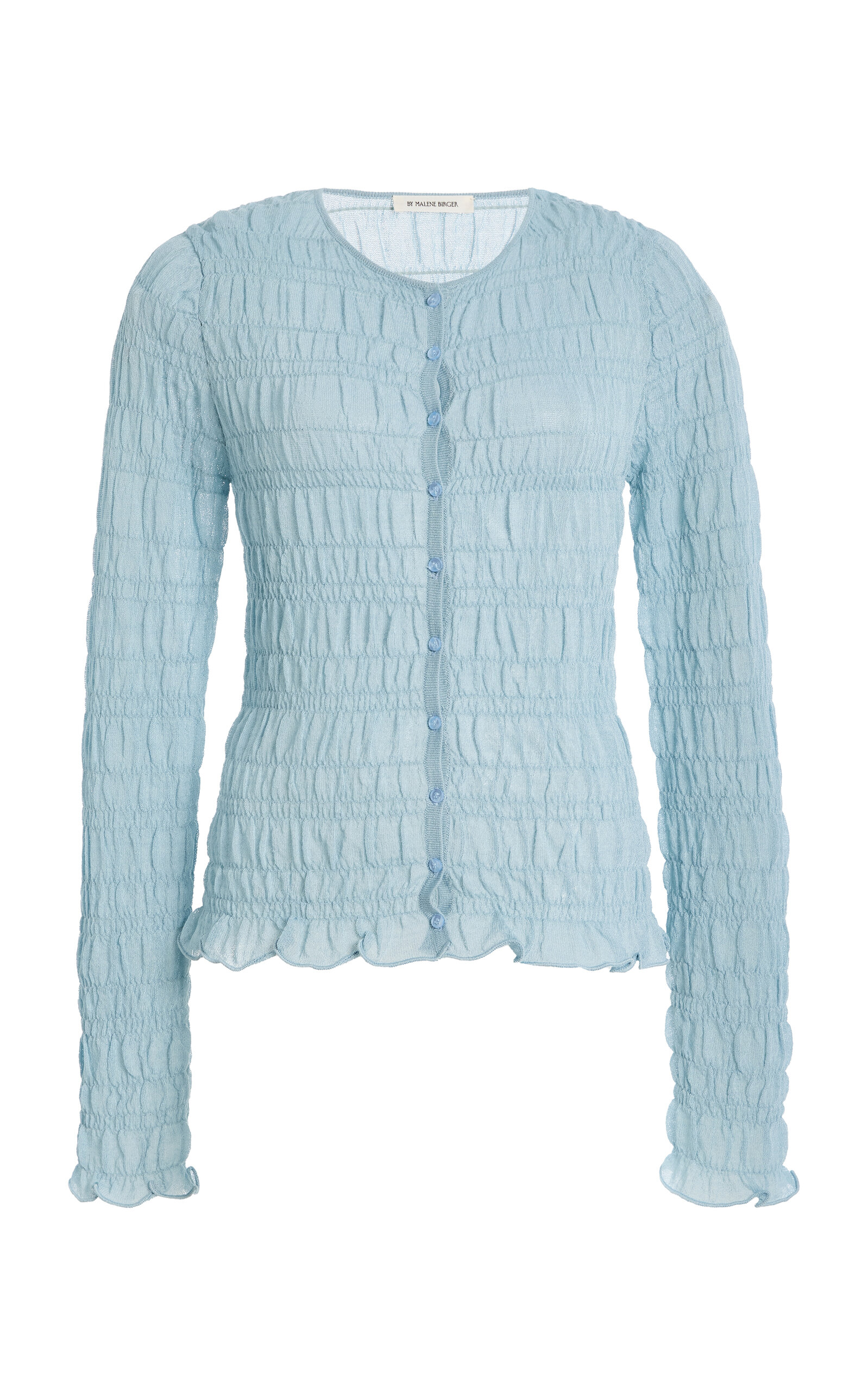 By Malene Birger Ebba Textured Knit Top In Blue