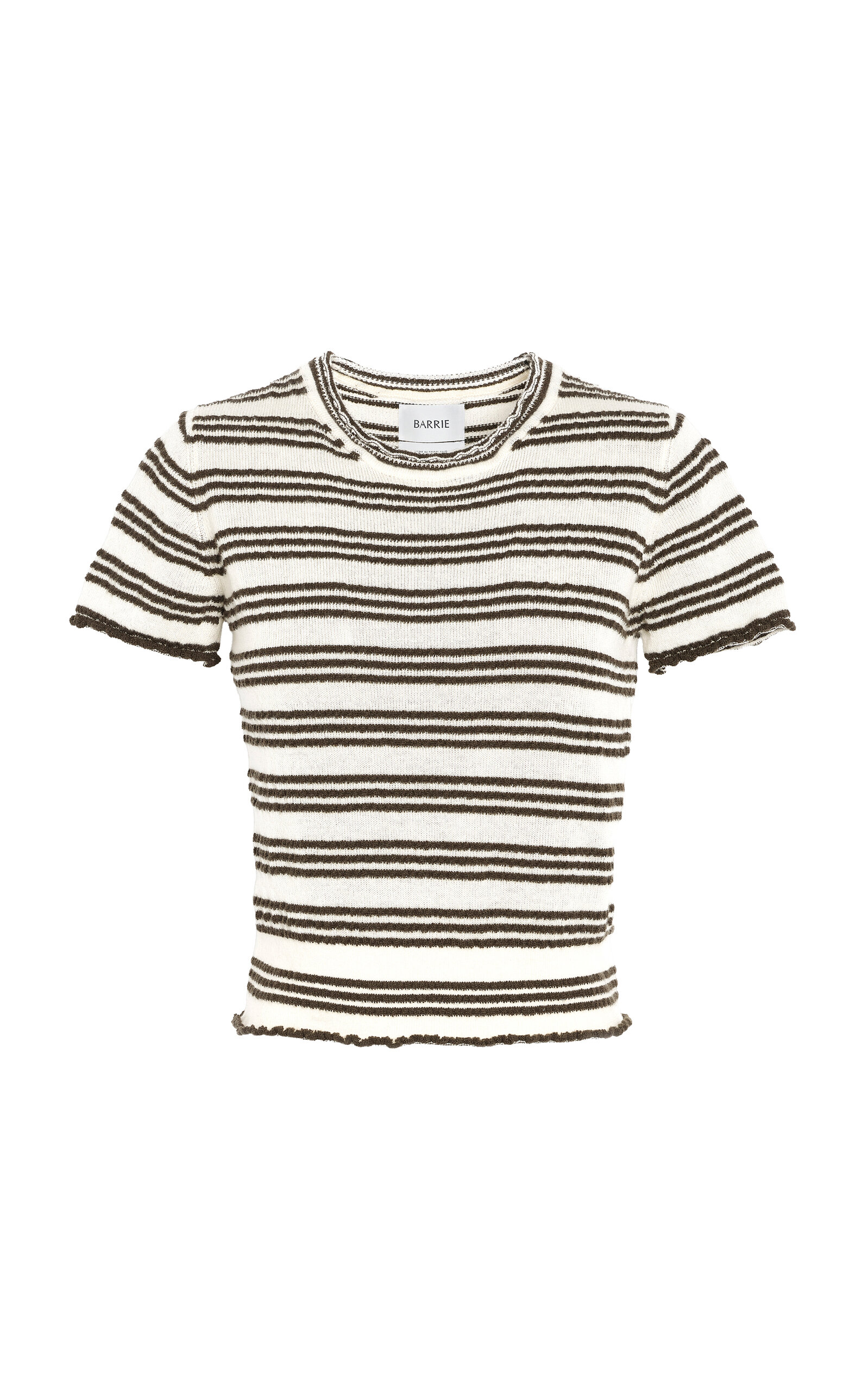 Barrie Cashmere-Cotton Blend Seersucker Top