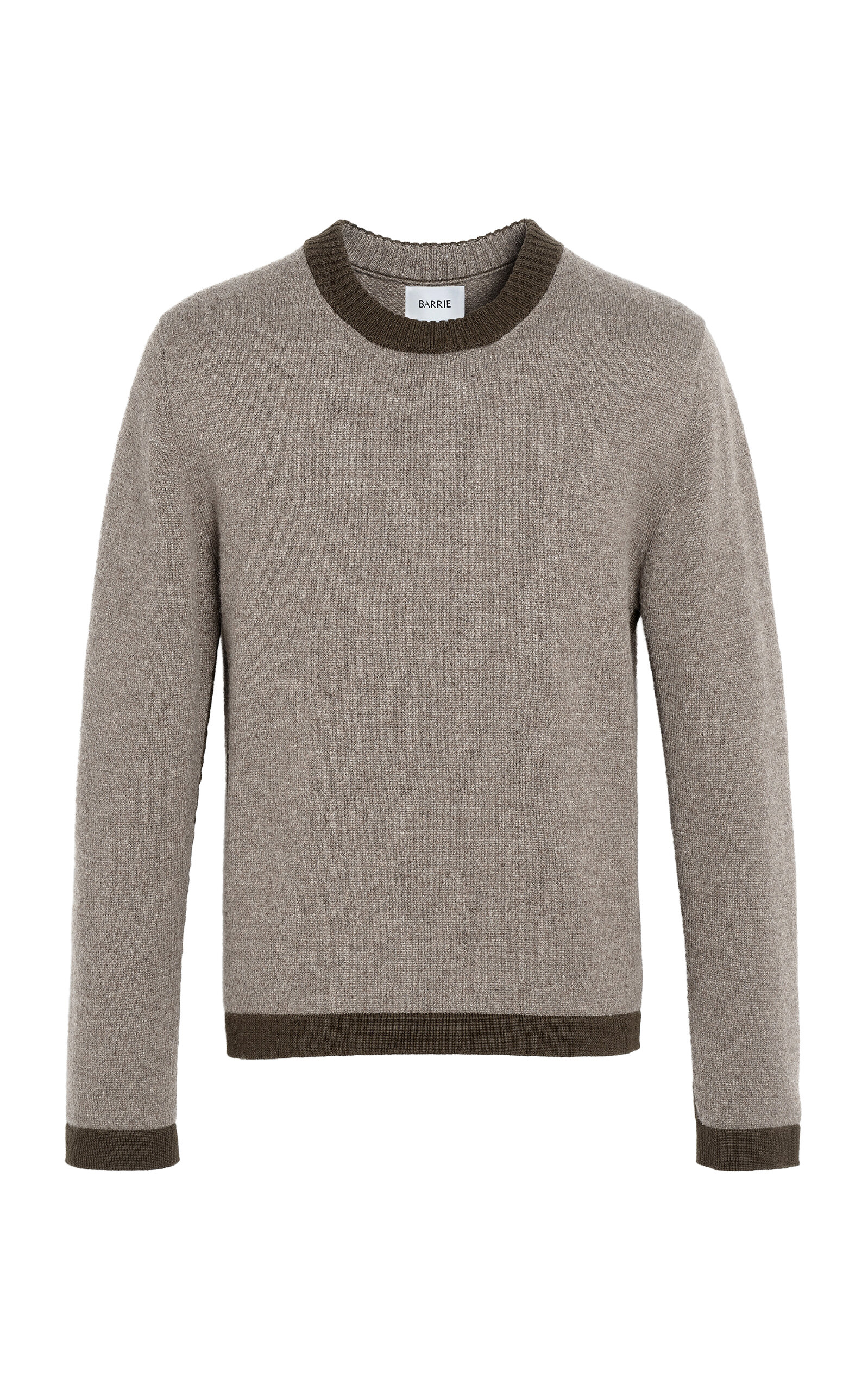 Barrie X Mackintosh Cashmere Contrast Crewneck In Brown