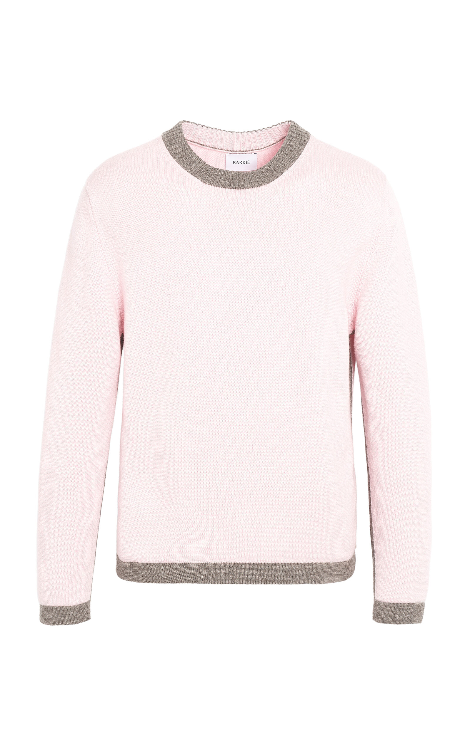 Barrie X Mackintosh Cashmere Contrast Crewneck In Pink