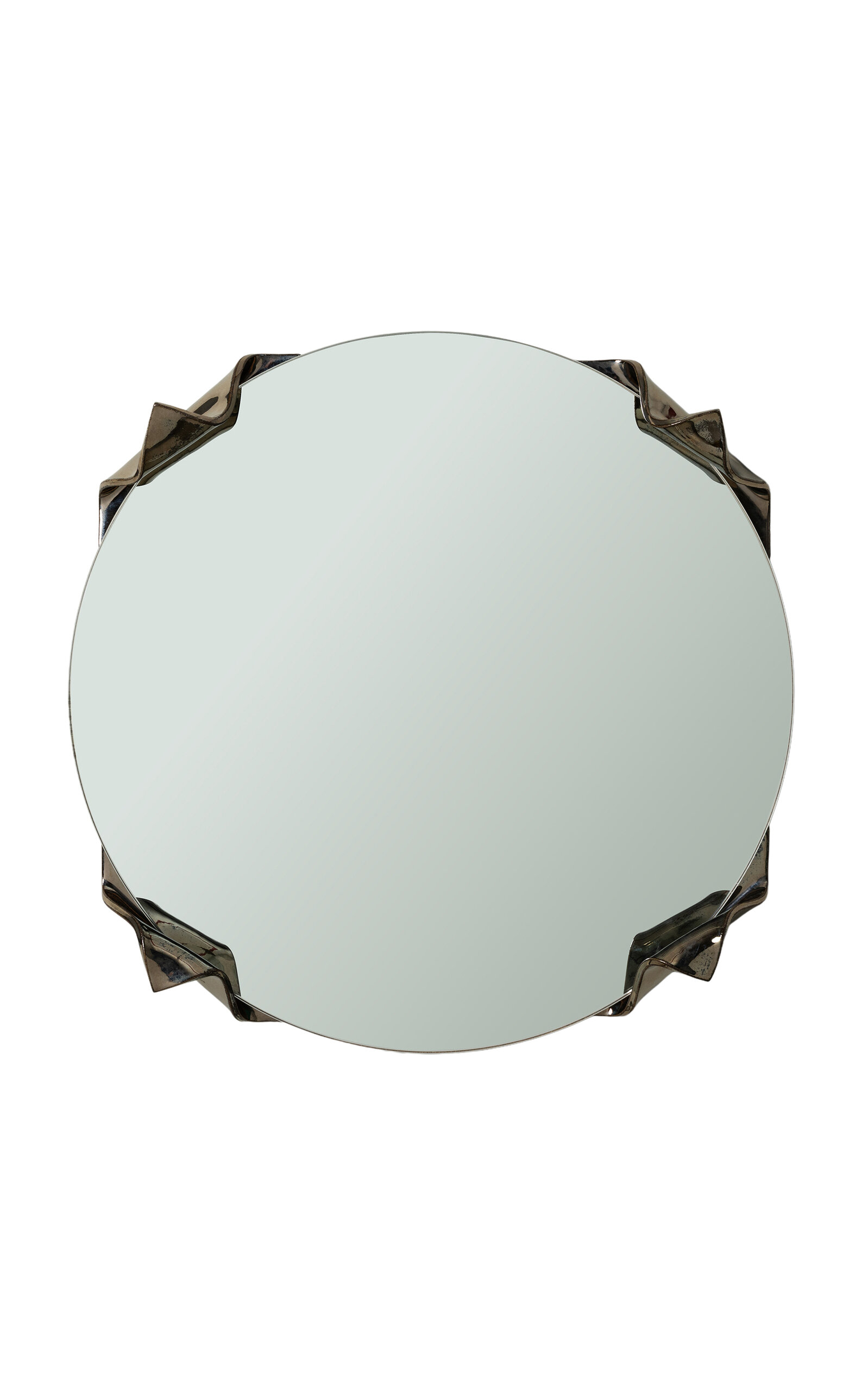 Sin Mira Wall Ceramic Stoneware Mirror In Gray