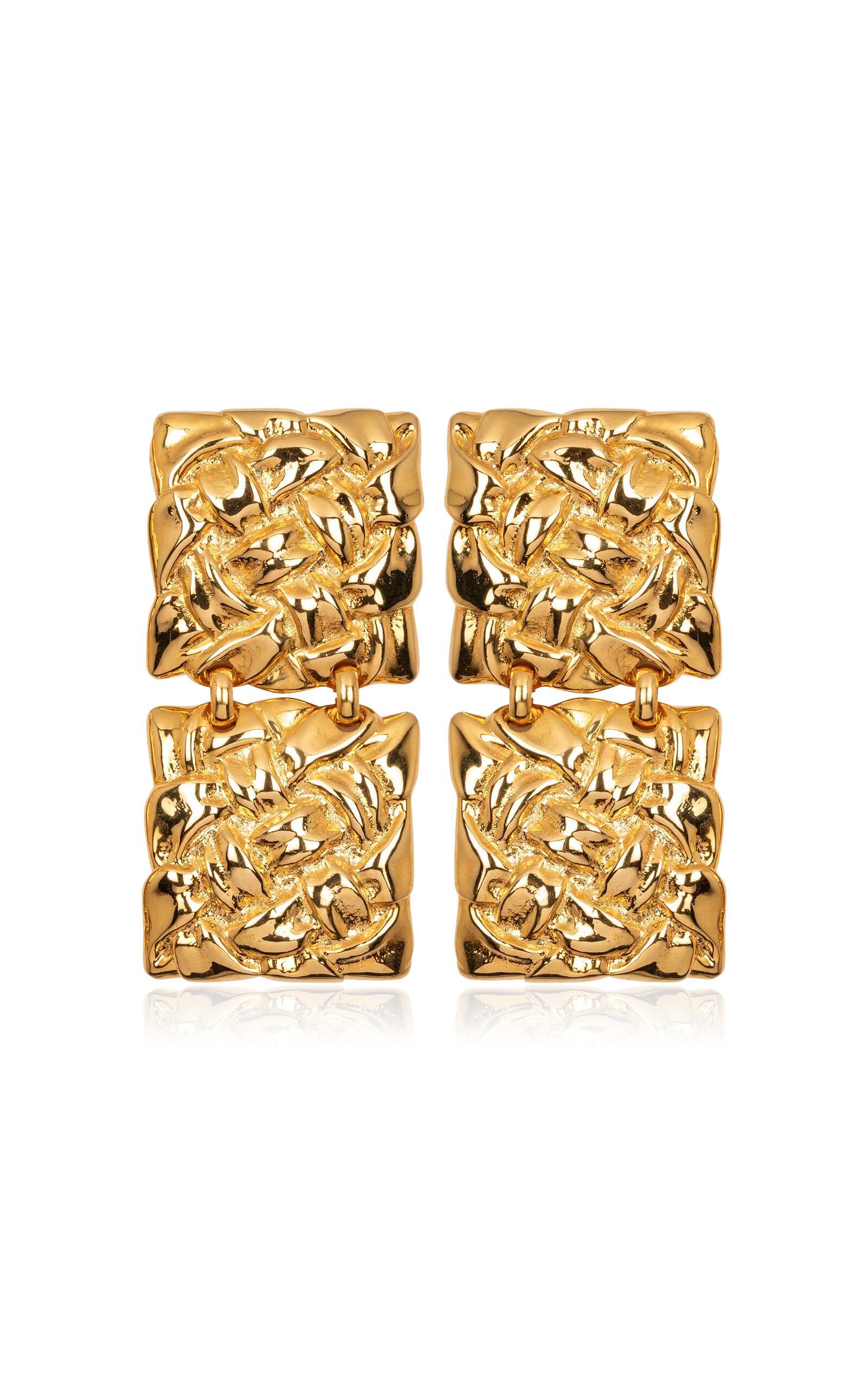 Jennifer Behr Tamera Textured Earrings In Gold