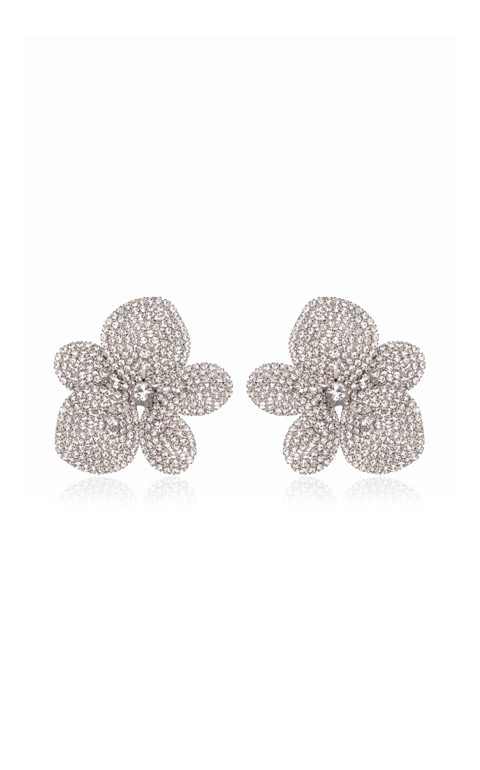 Jennifer Behr Kiarra Crystal Earrings In Metallic
