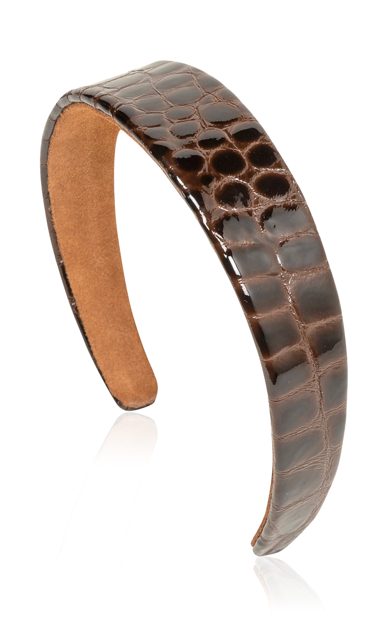 Jennifer Behr Embossed Leather Cruz Headband