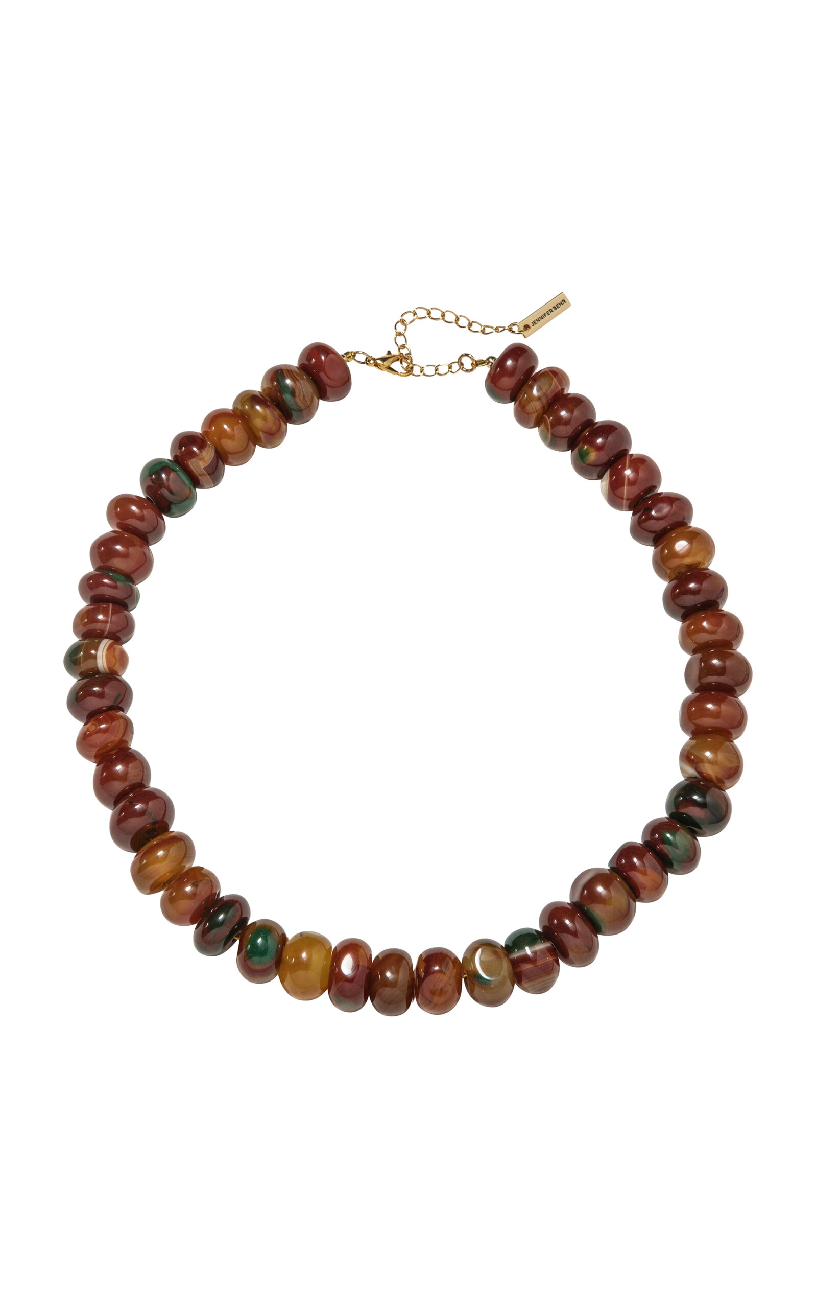 Jennifer Behr Cornelia 18K Gold-Plated Beaded Necklace - Brown - OS