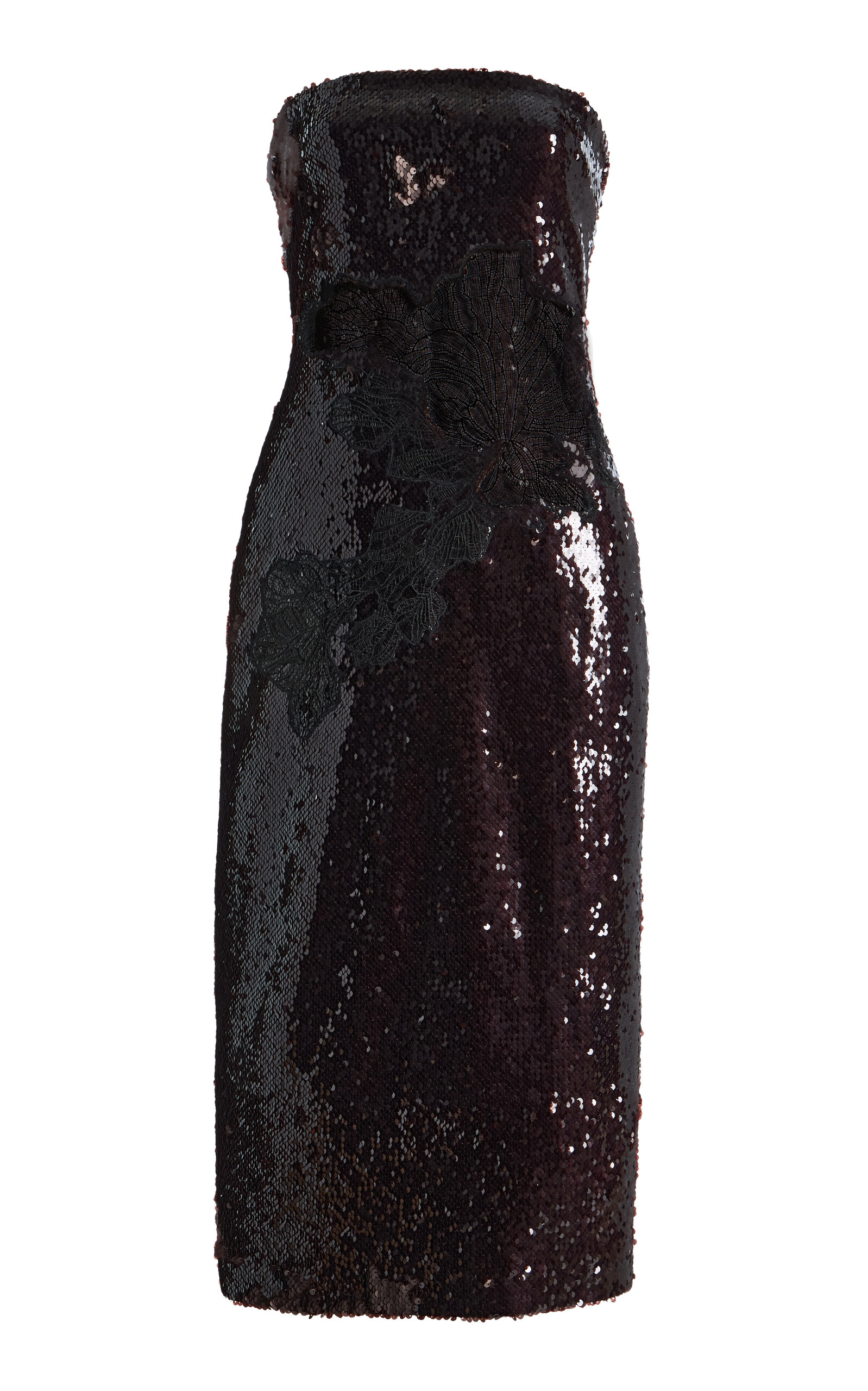 Sirapop Exclusive Keenan Strapless Sequin Dress In Brown