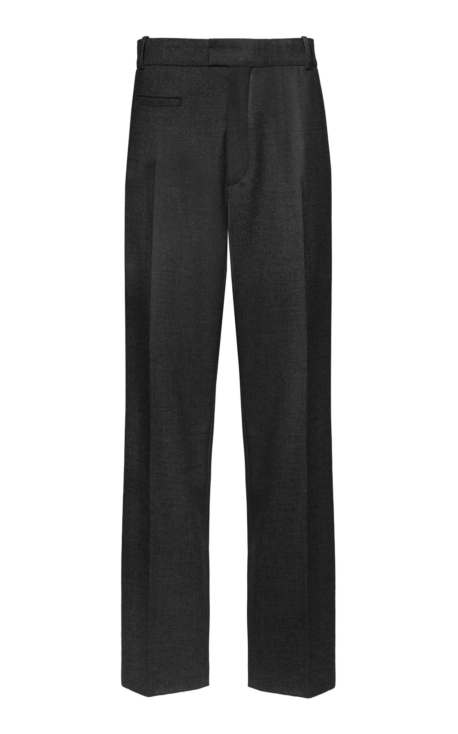 Oriane 1986 The Unisex Wool-blend Wide-leg Pants In Black