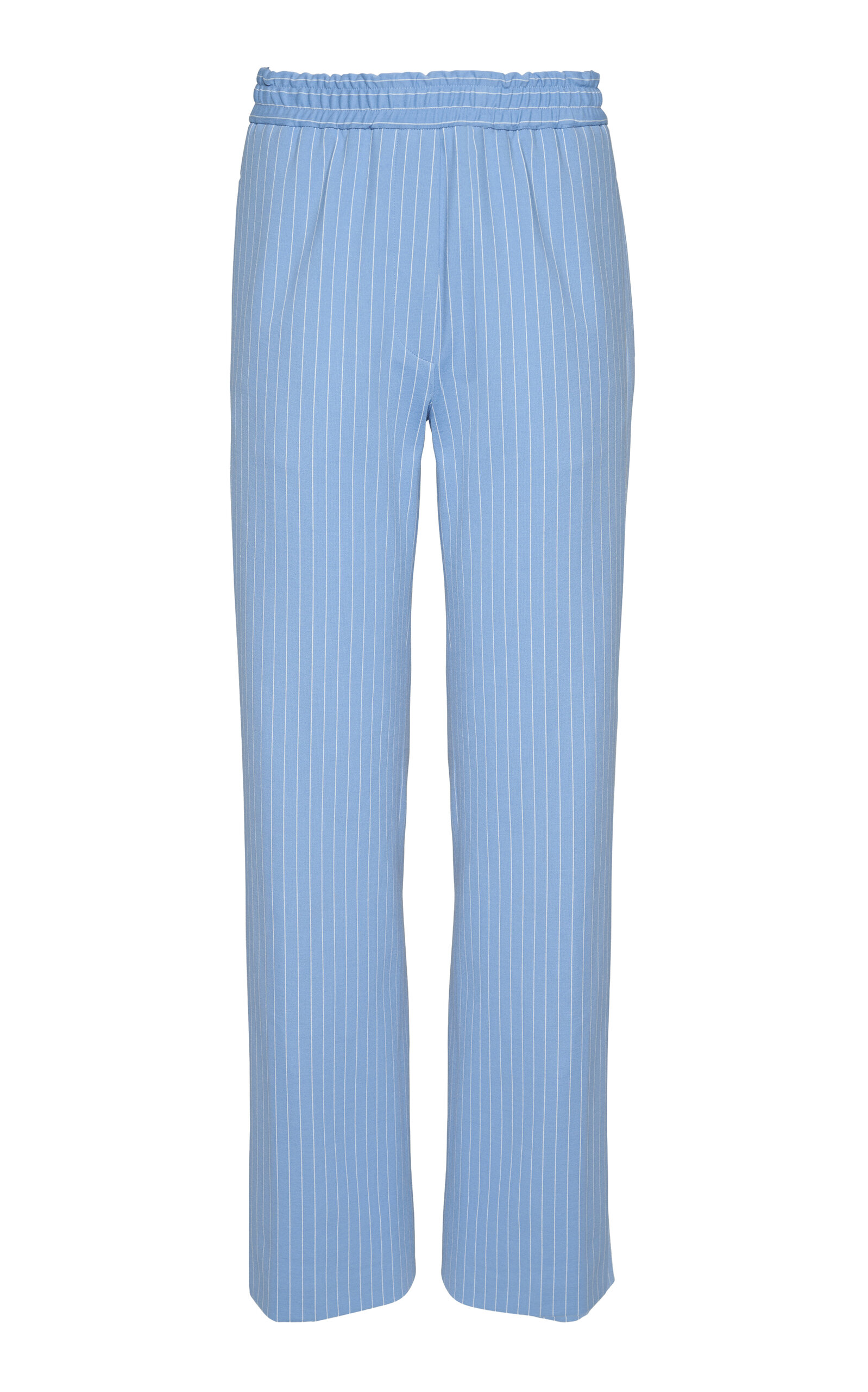 Oriane 1986 The Jogger Striped Straight-leg Pants In Blue
