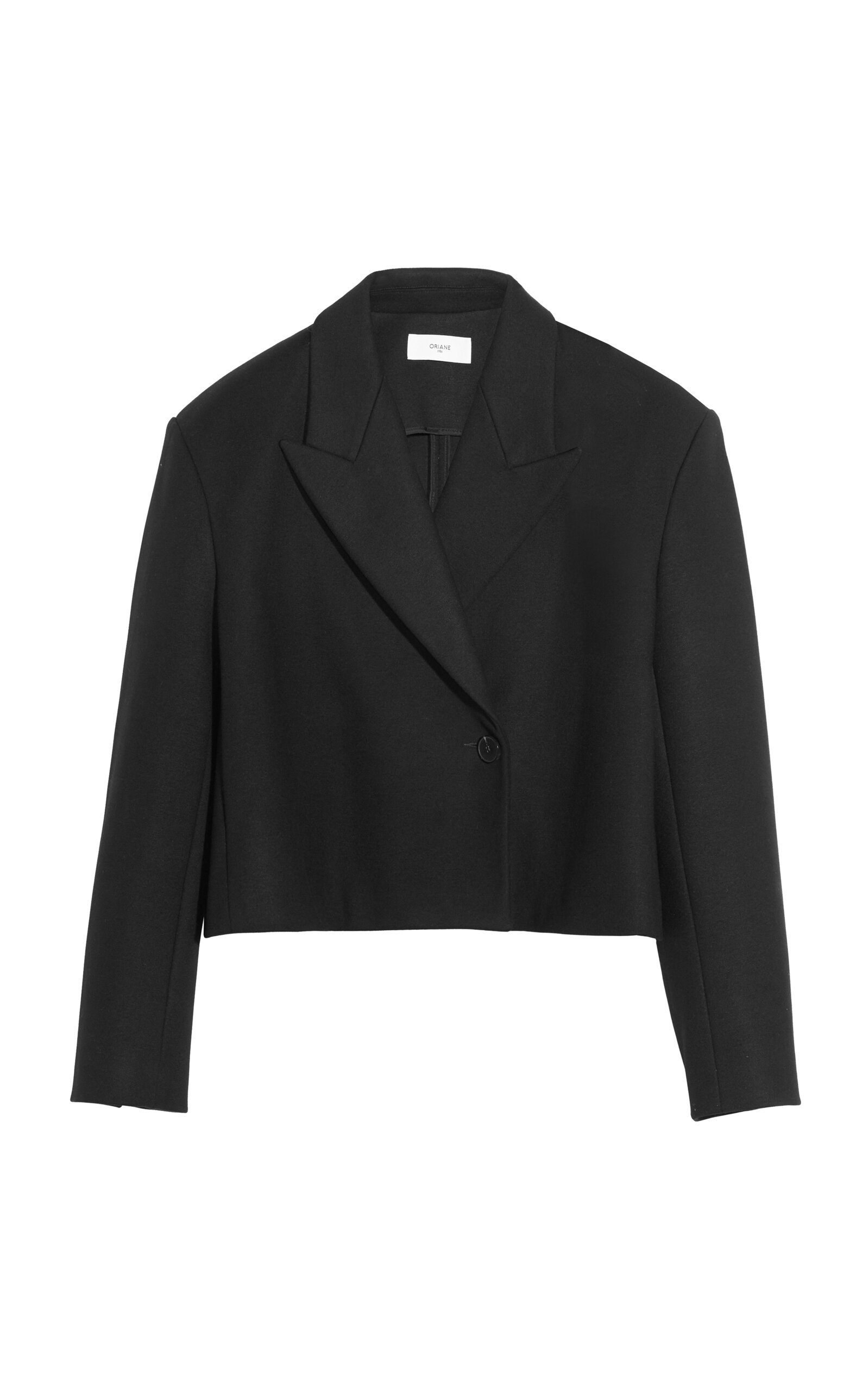ORIANE 1986 The Jacket Boxy Cropped Jacket - Black
